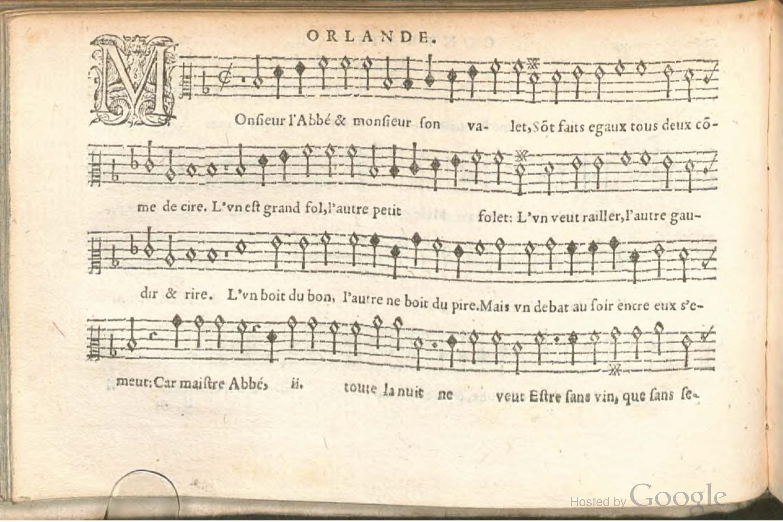 1576 - [Pierre de Saint-André] - Trésor de musique d’Orlande de Lassus Contratenor - BSB Munich