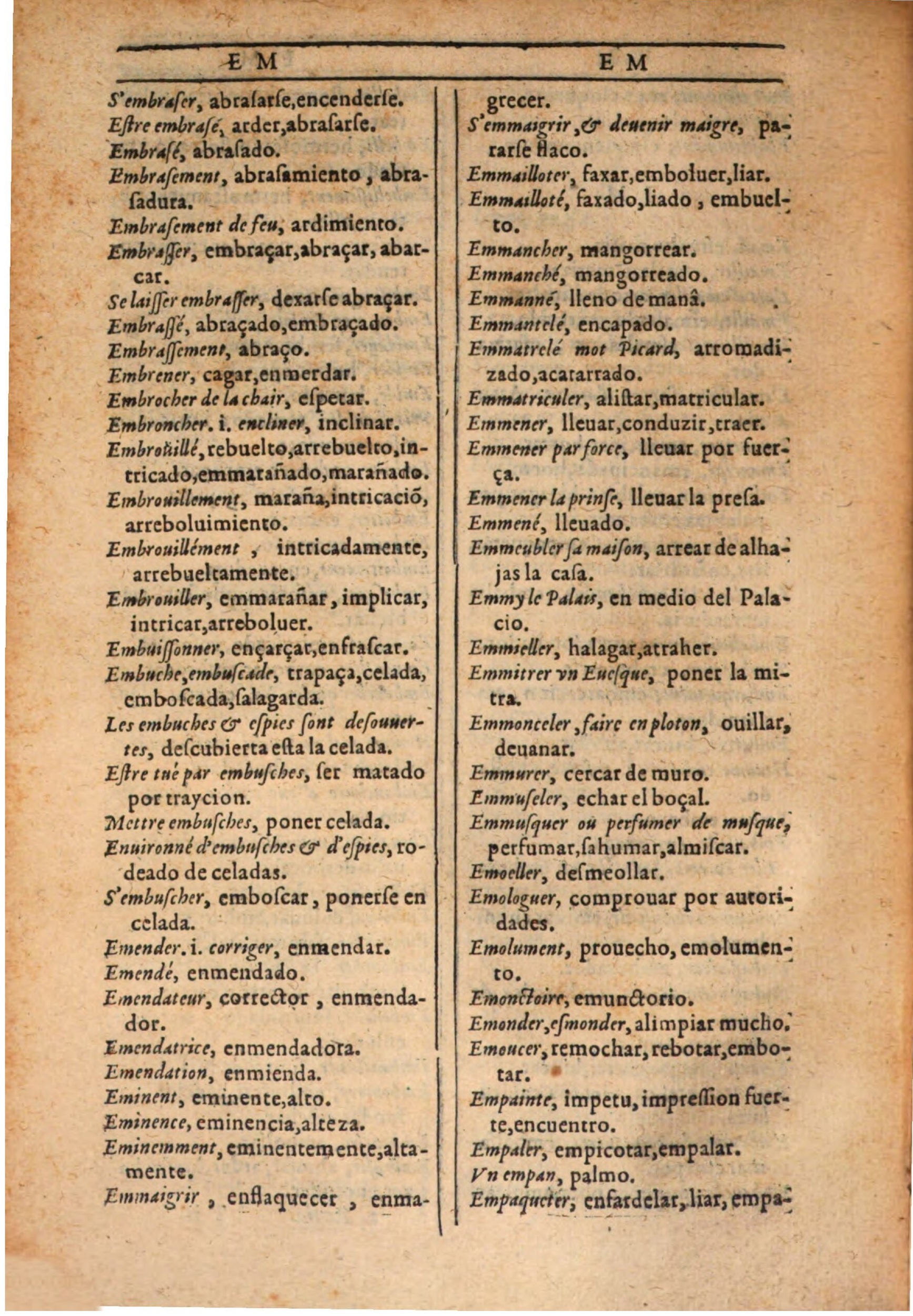 1607 - Marc Orry - Trésor des deux langues espagnole et française (Seconde partie) - BSB Munich