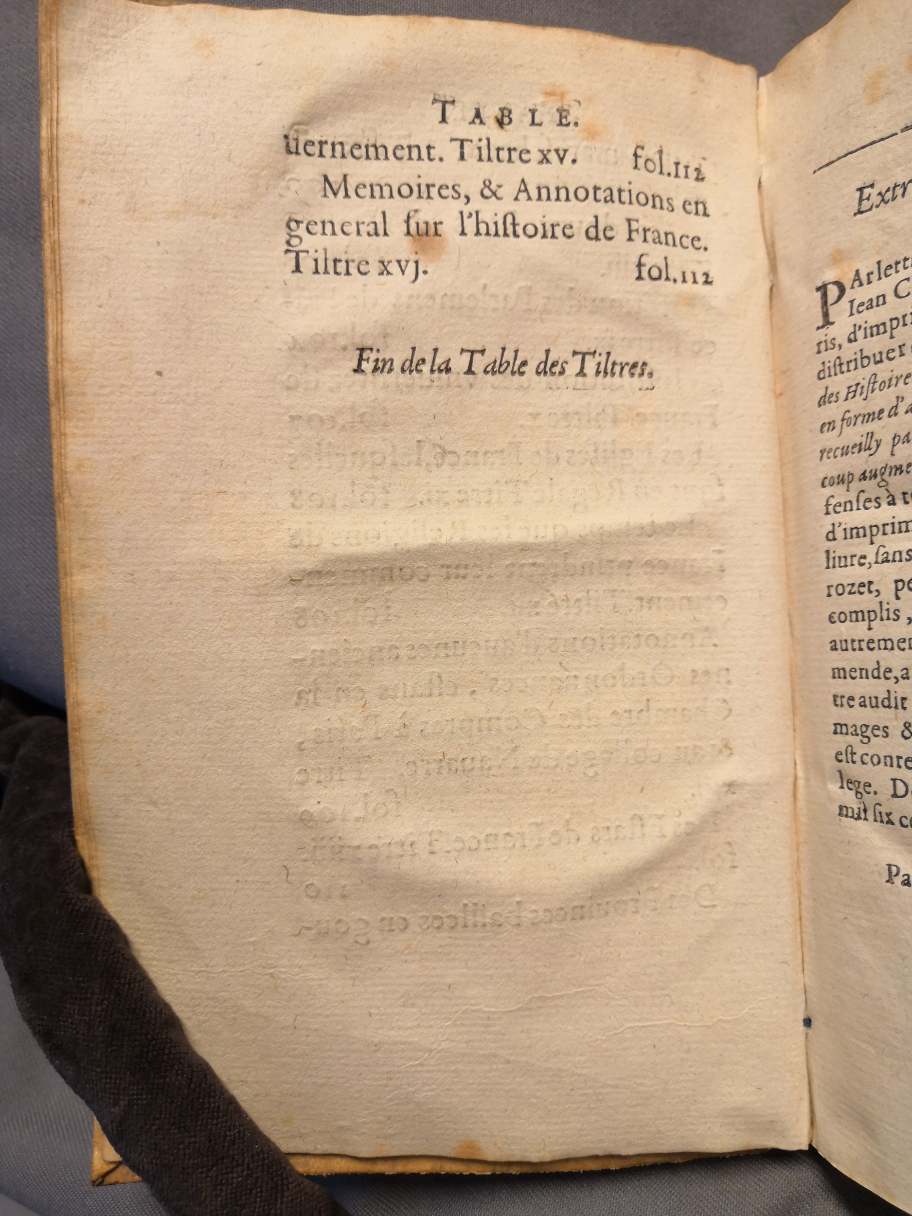 1614 - Jean Corrozet - Trésor des histoires de France - Amsterdam