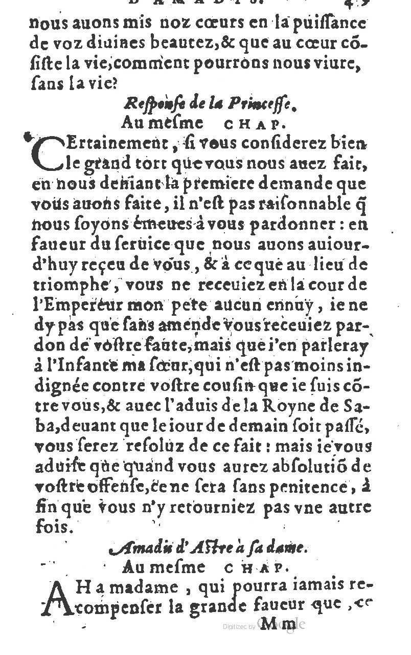 1582 - Jean Huguetan - Trésor des Amadis T. 1 - BM Lyon