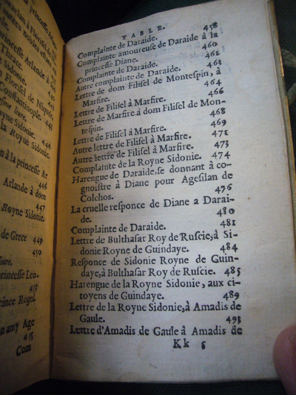 1567 - Jean Pygot - Trésor des Amadis - BnF Arsenal