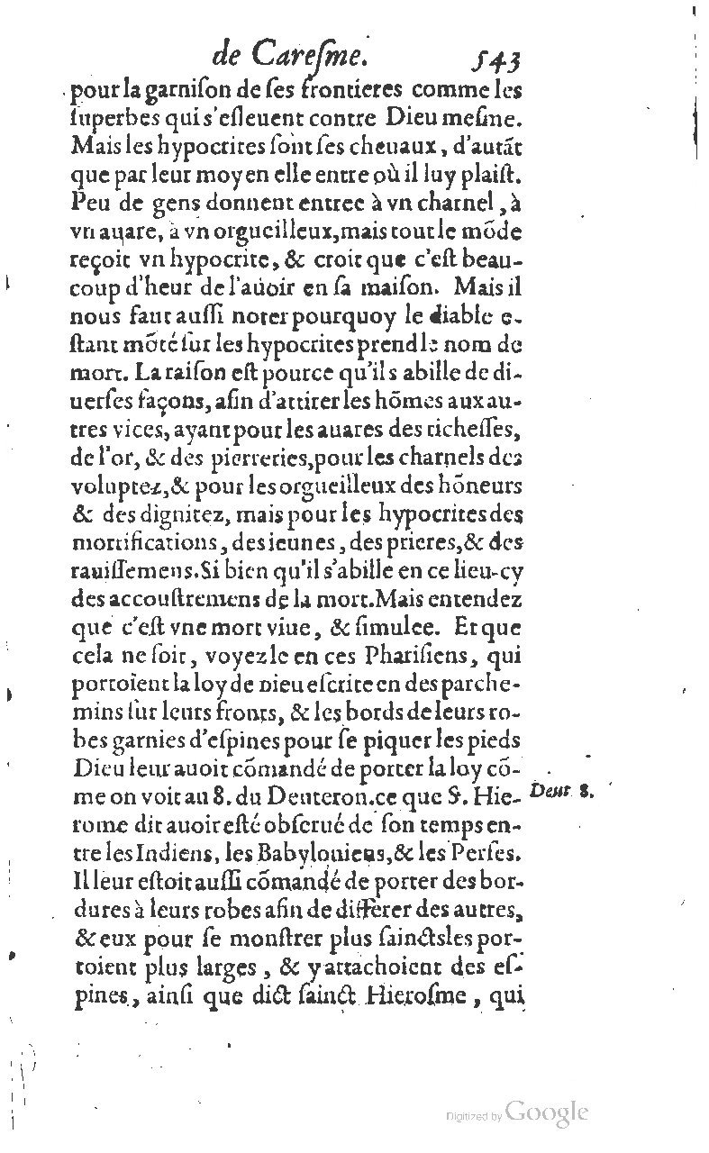 1607 - Nicolas Du Fossé - Trésor quadragésimal - T 01 - BM Lyon