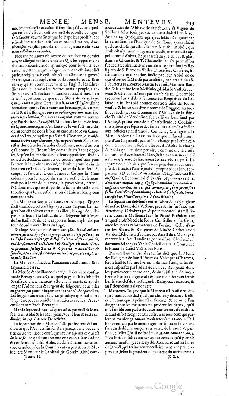 1629 - Veuve Nicolas Buon - Trésor du droit français (29620 T. 2) - BM Lyon