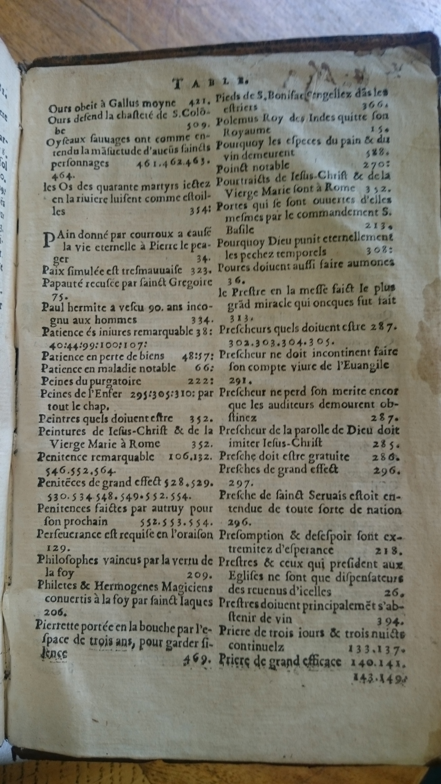 1585 - Jean Bogard - Trésor des faits et dits mémorables des hommes saints et illustres - Douai Quincy