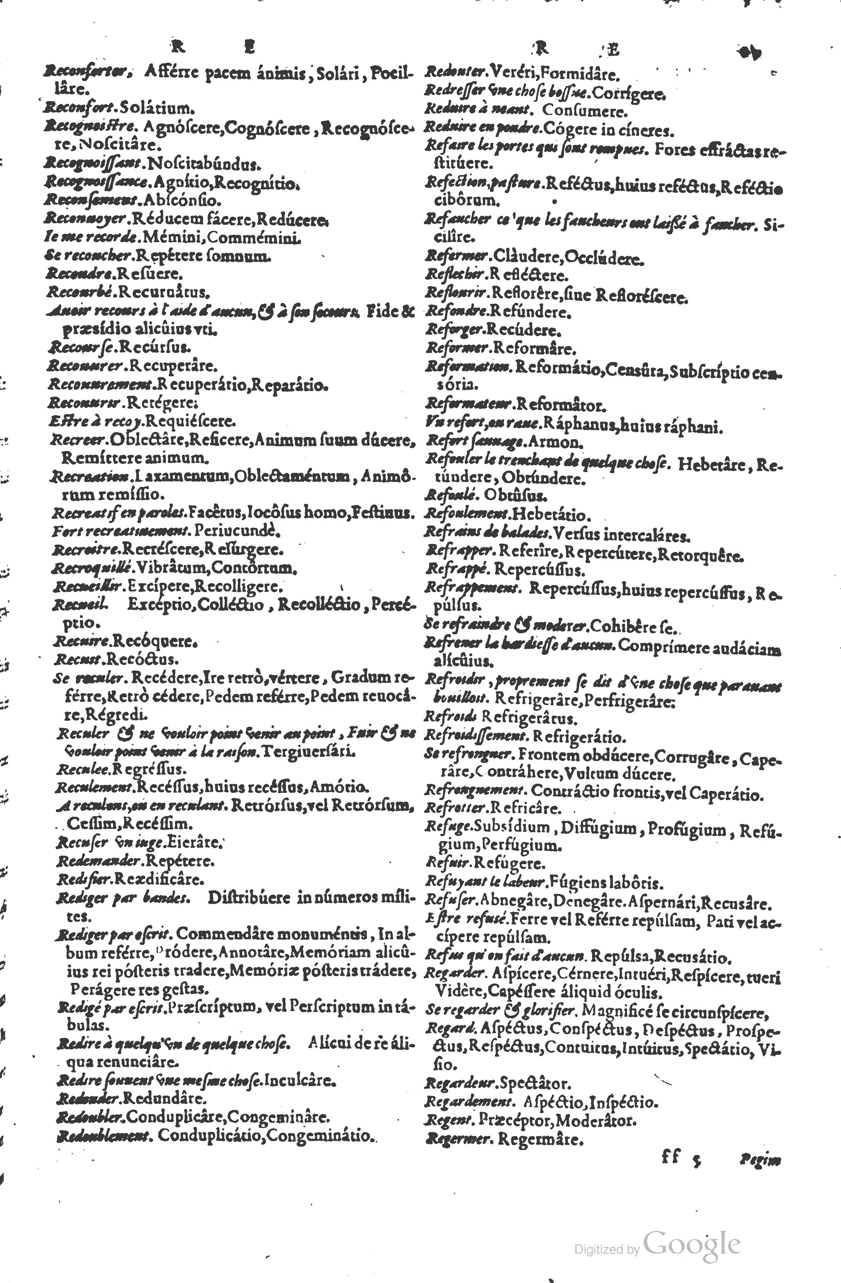 1578 - Louis Cloquemin - Trésor des mots et traits français - BSB Munich