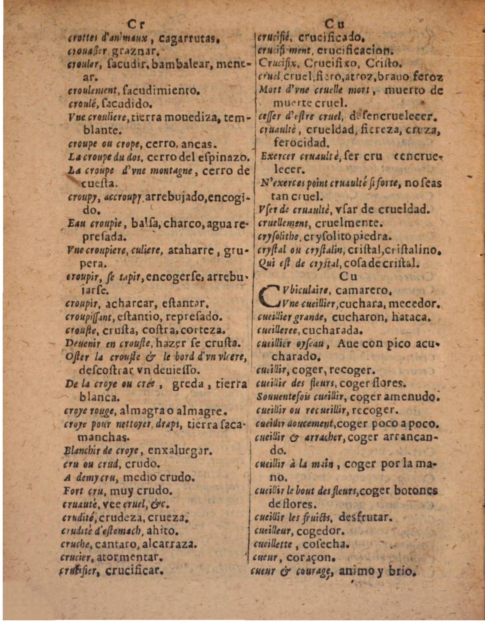 1624 - Hubert Antoine - Trésor des deux langues espagnole et française (Seconde partie) - BSB Munich