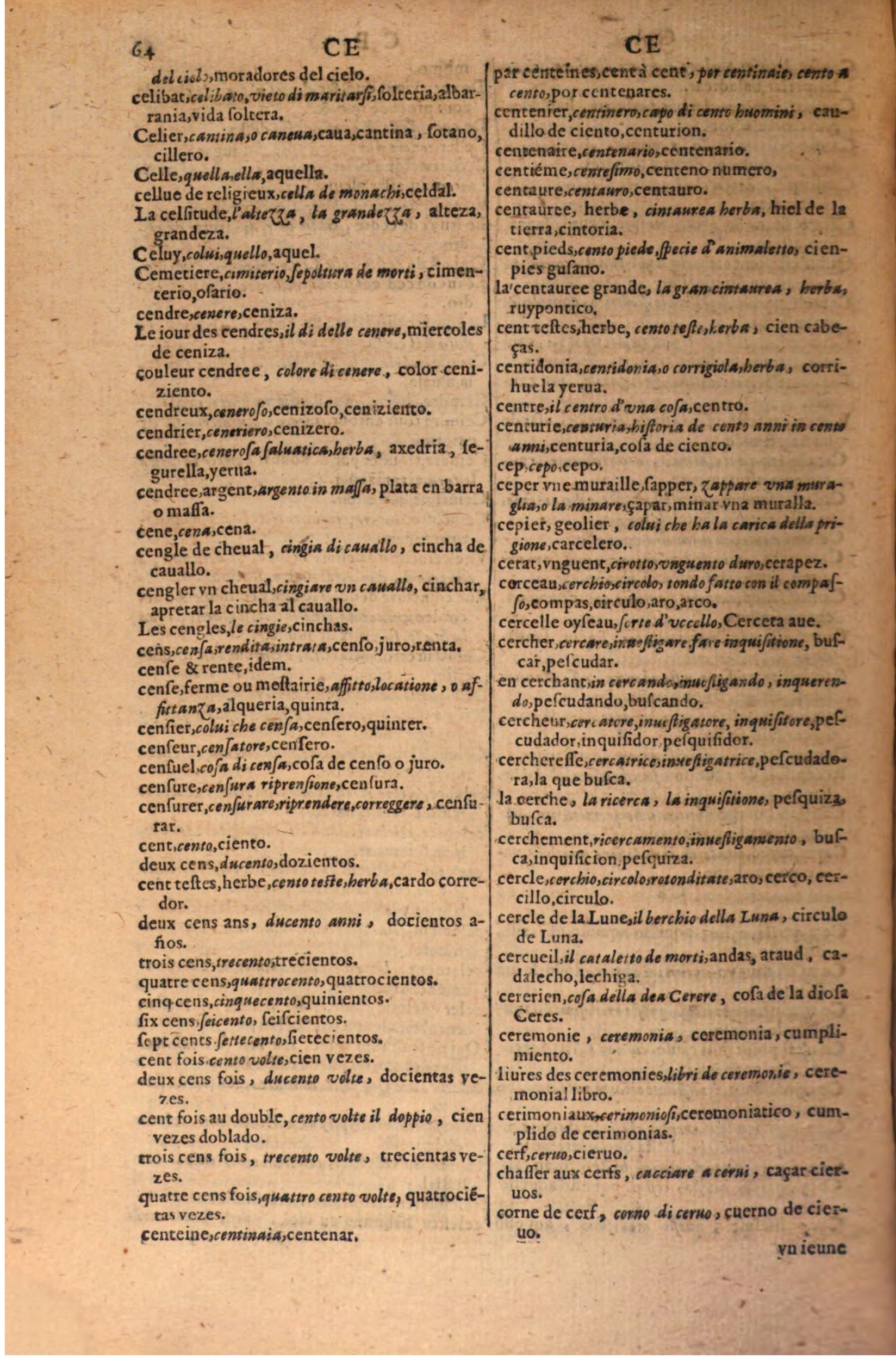 1616 - Pierre de la Rovière - Trésor des trois langues (Seconde partie) - BSB Munich
