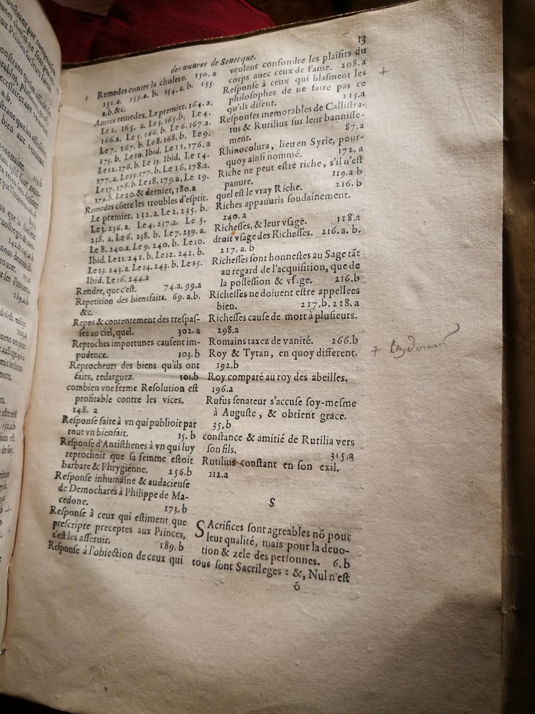 1595 - Jean Houzé - Œuvres morales et mêlées de Sénèque, Trésor de philosophie morale - T. 1 - BnF