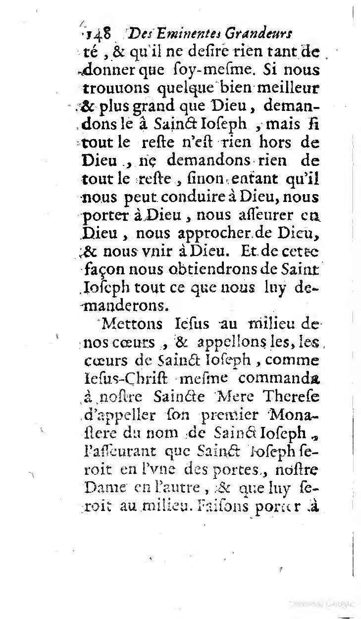 1646 - Jean Piot - Trésor inestimable de Saint-Joseph - BNC Rome
