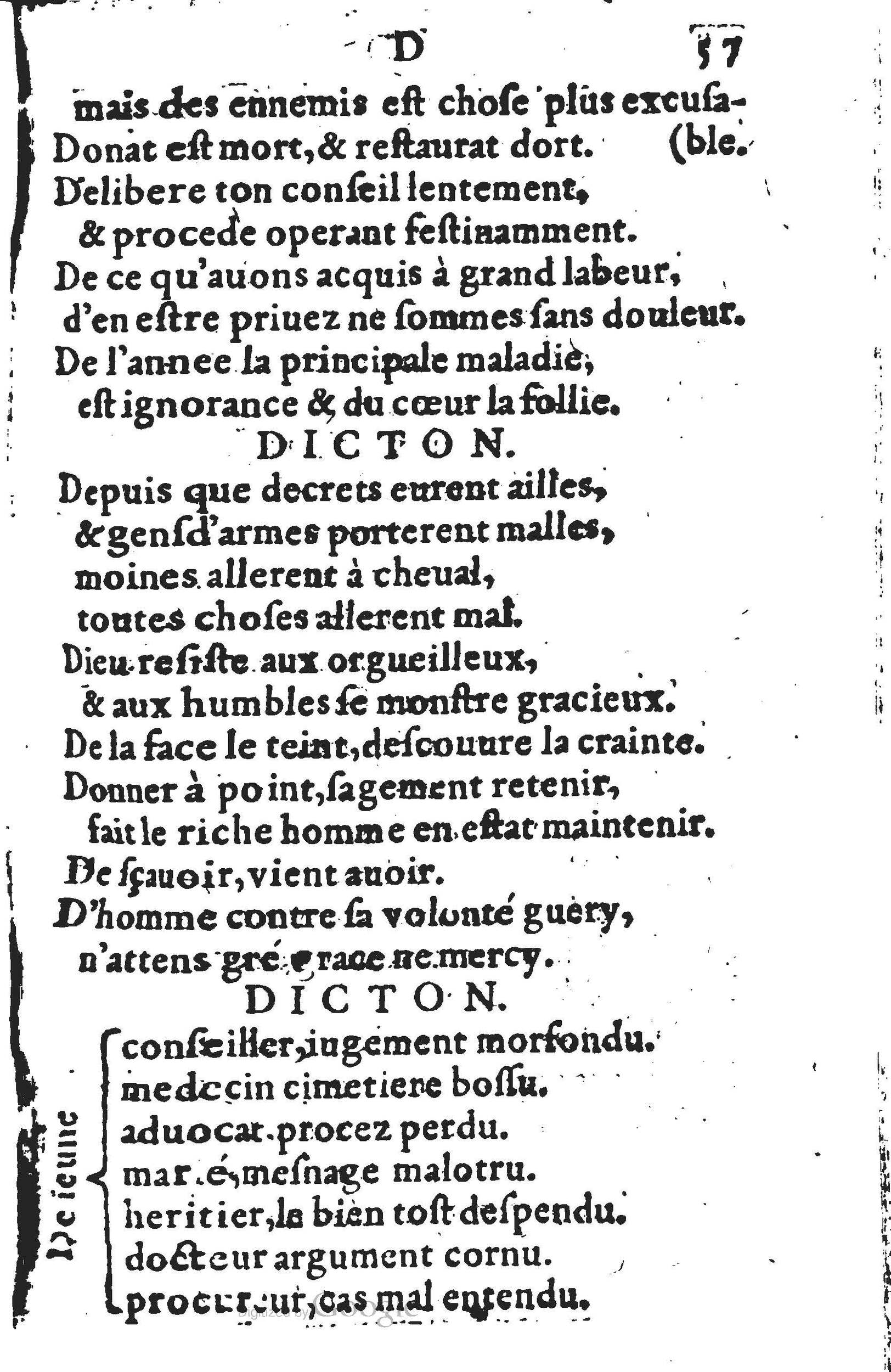 1578 - Nicolas Lescuyer - Trésor des sentences dorées - UGent