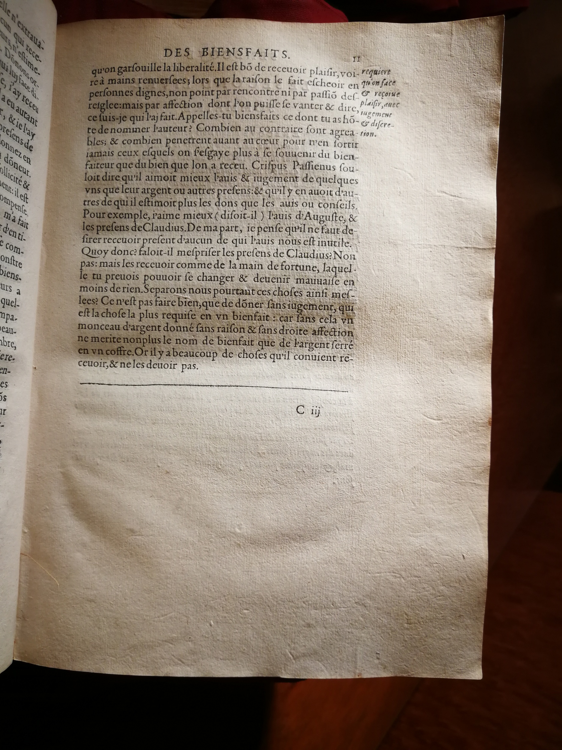 1595 - Jean Houzé - Œuvres morales et mêlées de Sénèque, Trésor de philosophie morale - T. 1 - BnF