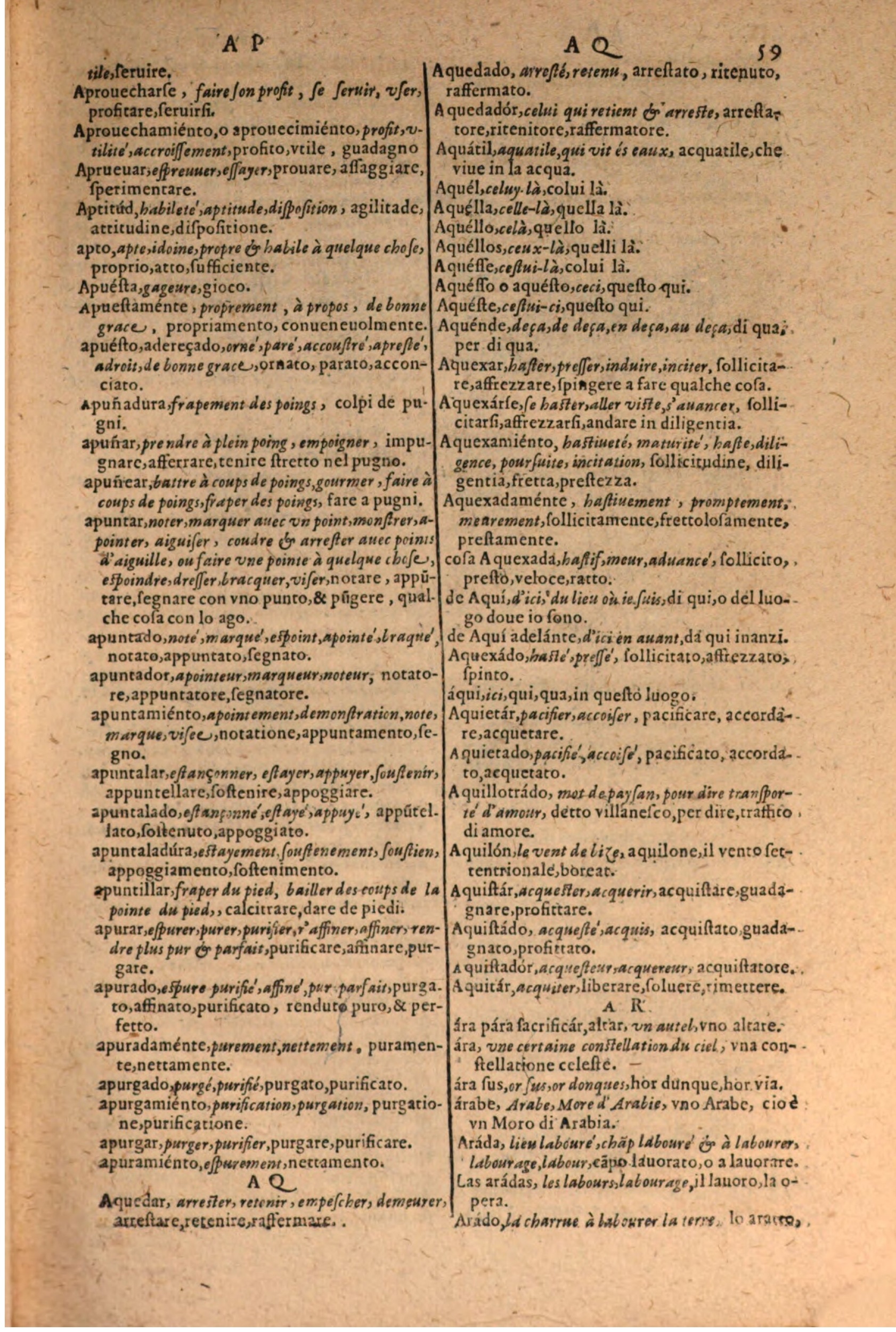 1606 Samuel Crespin Thresor des trois langues, francoise, italiene et espagnolle - BSB-069.jpeg