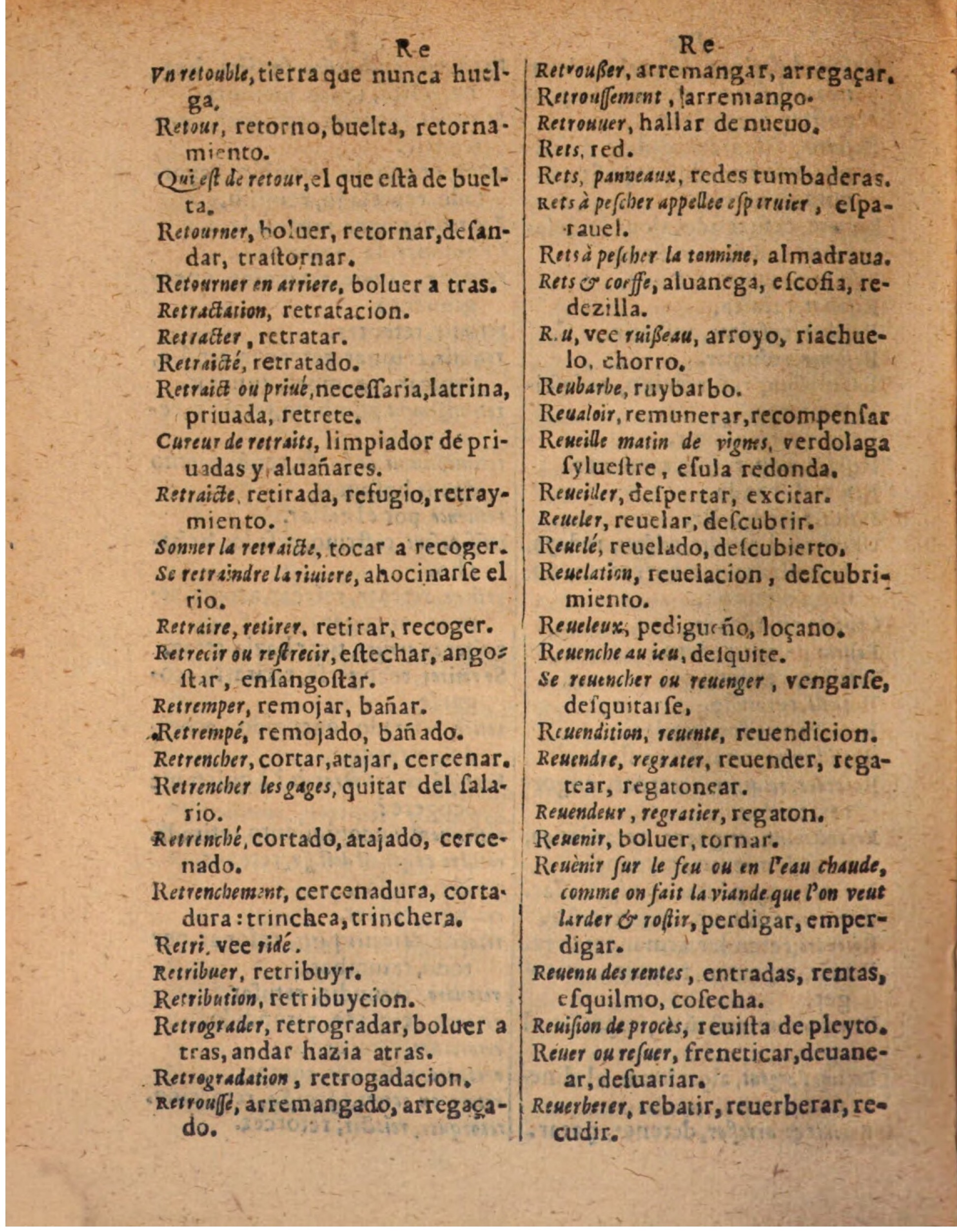 1624 - Hubert Antoine - Trésor des deux langues espagnole et française (Seconde partie) - BSB Munich