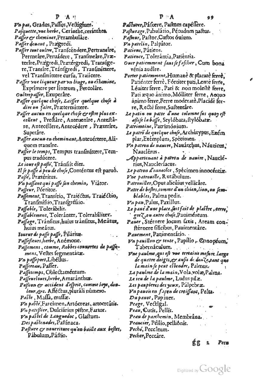 1558 - Guillaume Rouillé - Trésor des mots et traits français - BSB Munich