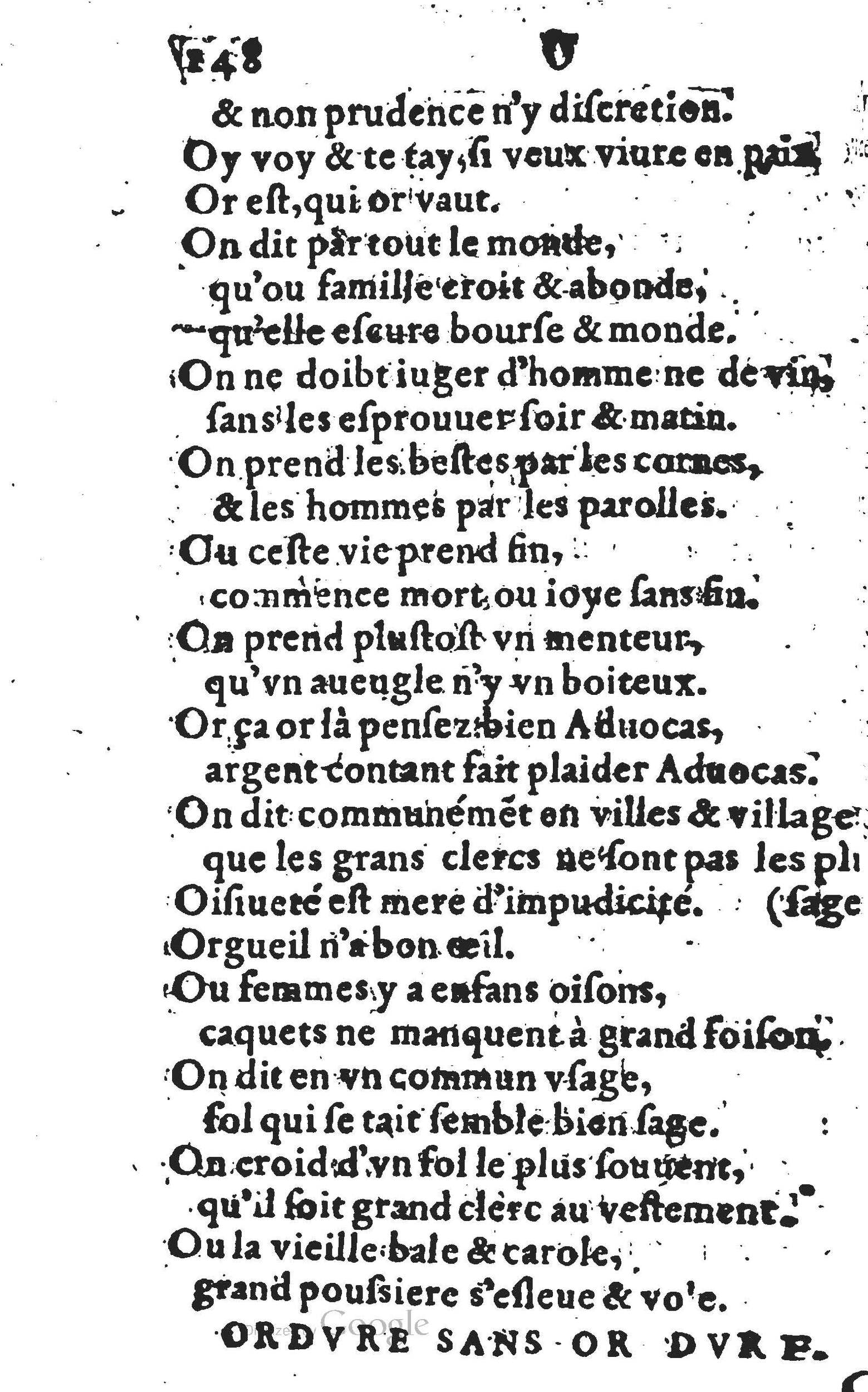 1578 - Nicolas Lescuyer - Trésor des sentences dorées - UGent