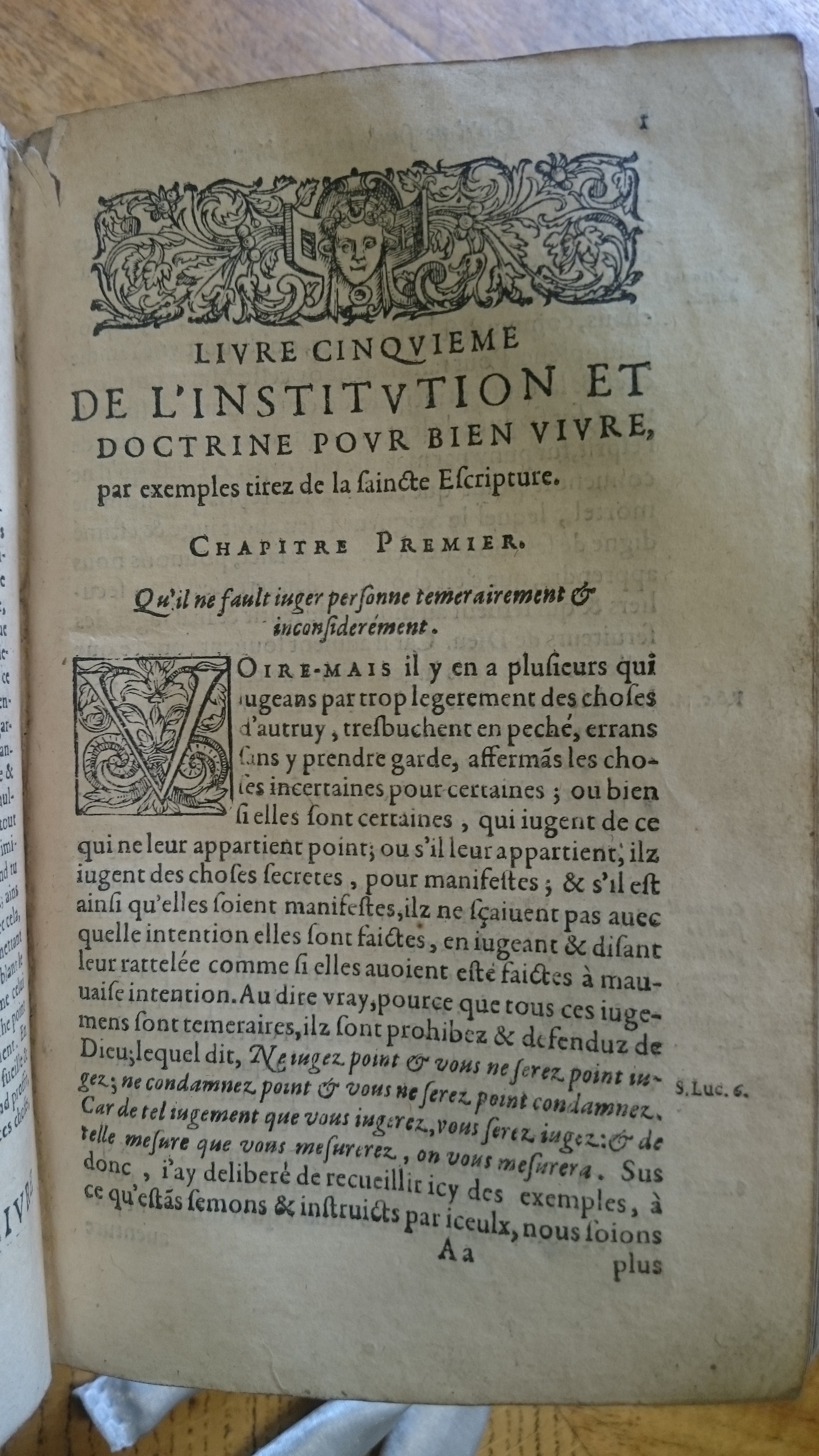 1585 - Jean Bogard - Trésor des faits et dits mémorables des hommes saints et illustres - Douai Quincy