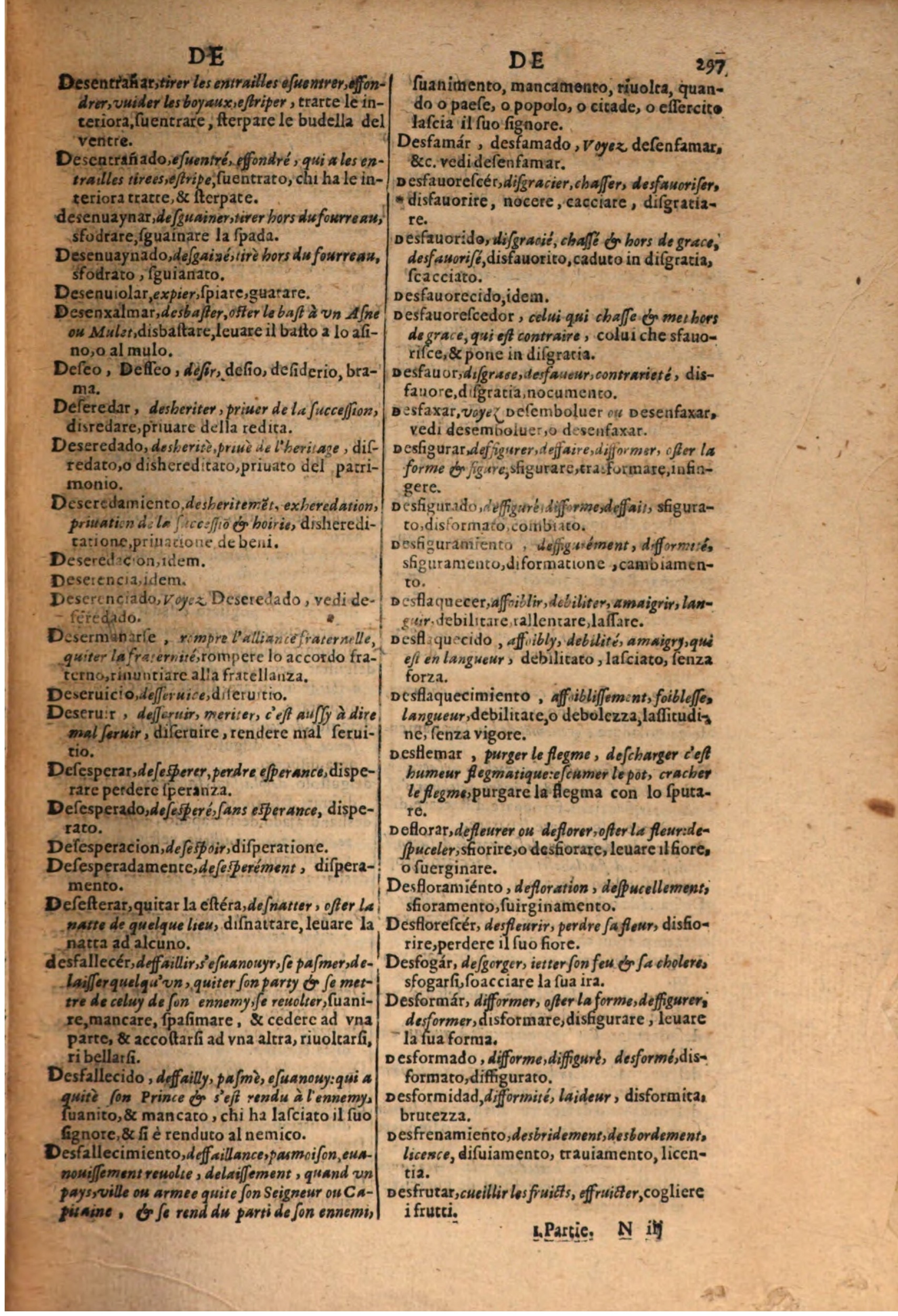 1606 - Samuel Crespin - Thresor des trois langues, francoise, italiene et espagnolle - BSB Munich