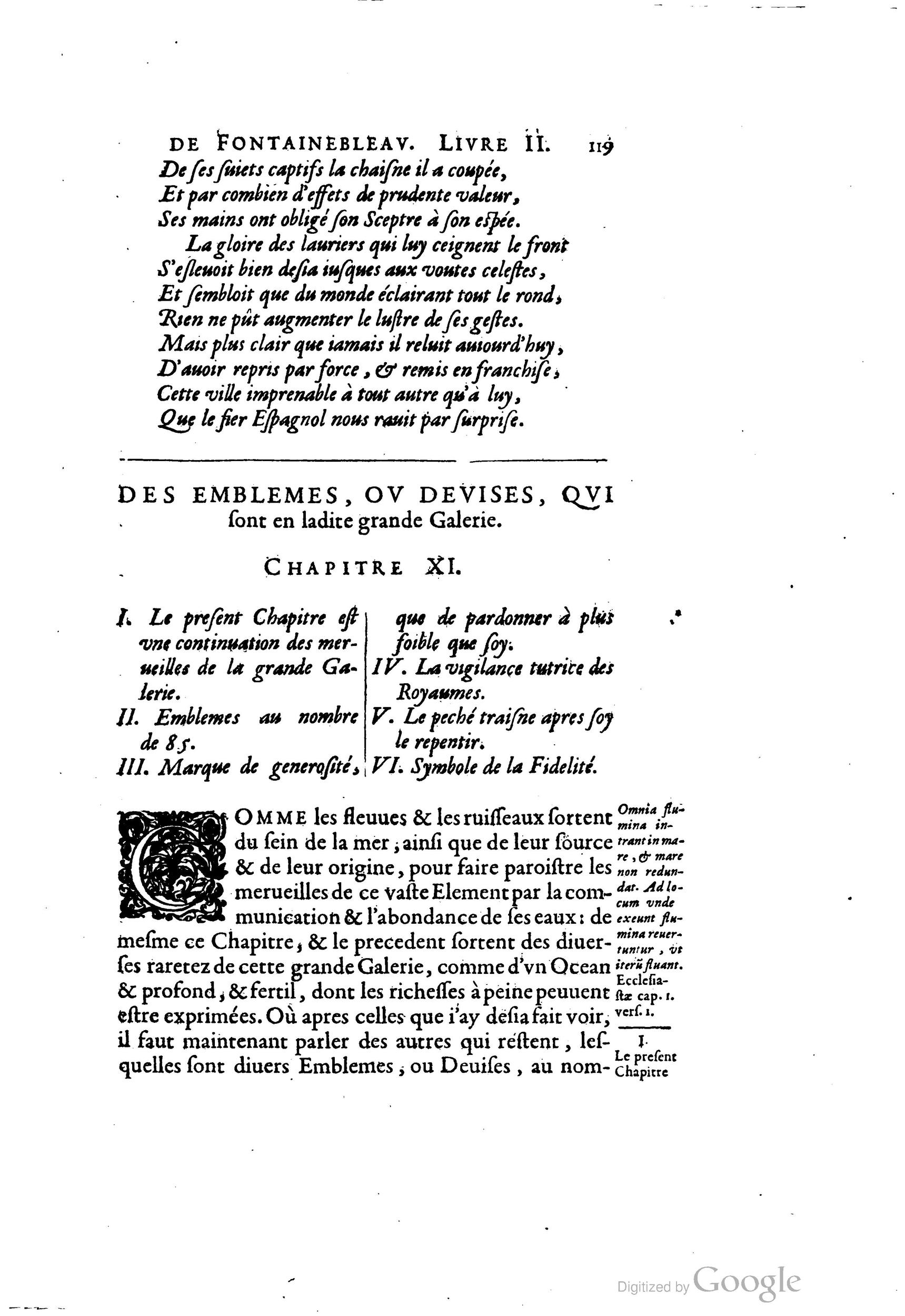 1642 - Sébastien Cramoisy - Trésor des merveilles de la maison royale de Fontainebleau - BM Lyon