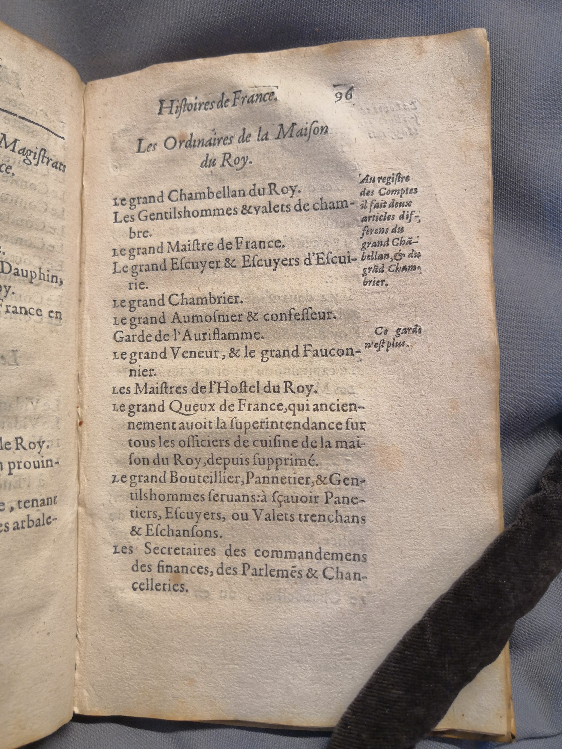 1614 - Jean Corrozet - Trésor des histoires de France - Amsterdam