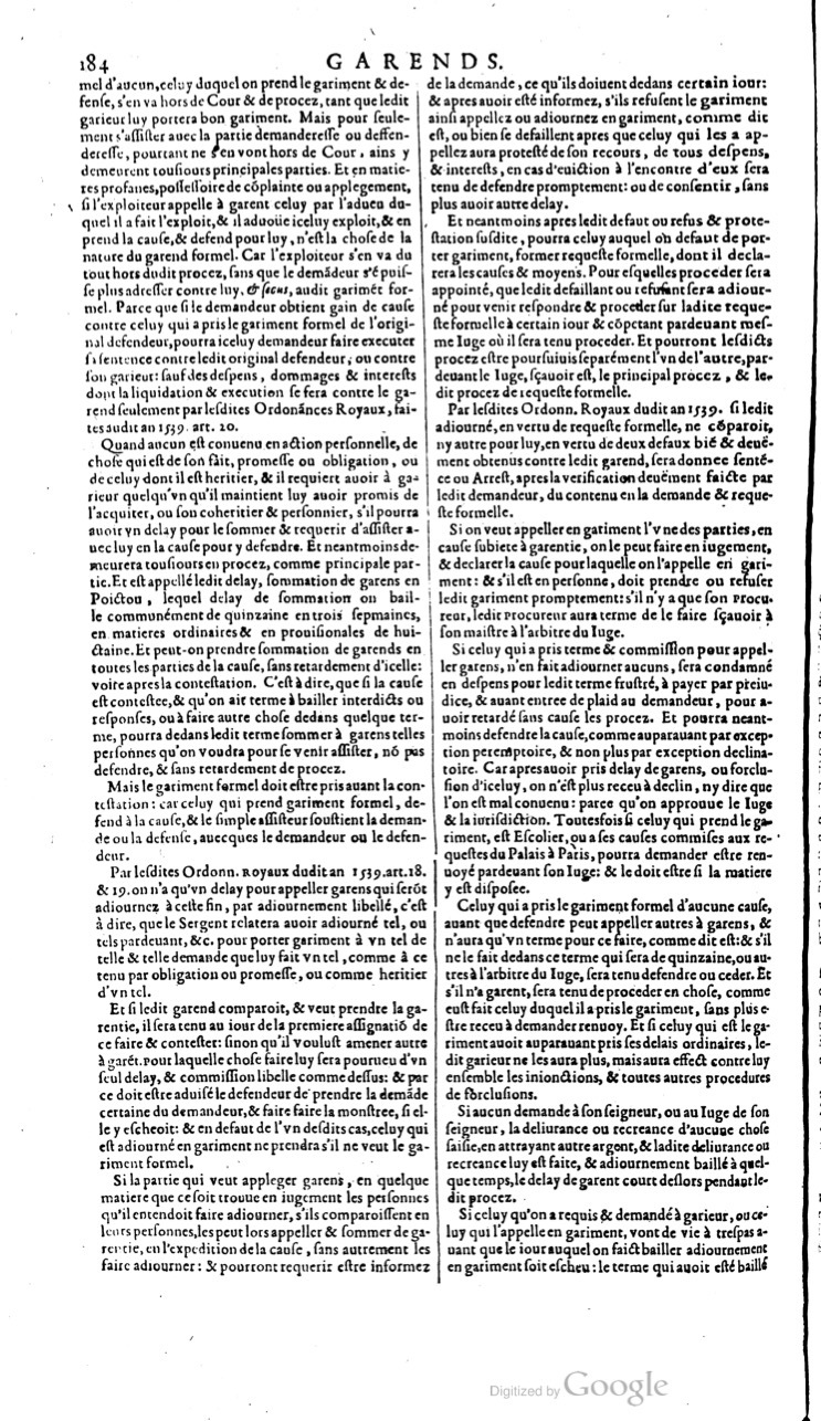 1629 - Veuve Nicolas Buon - Trésor du droit français (21754 T. 2) - BM Lyon