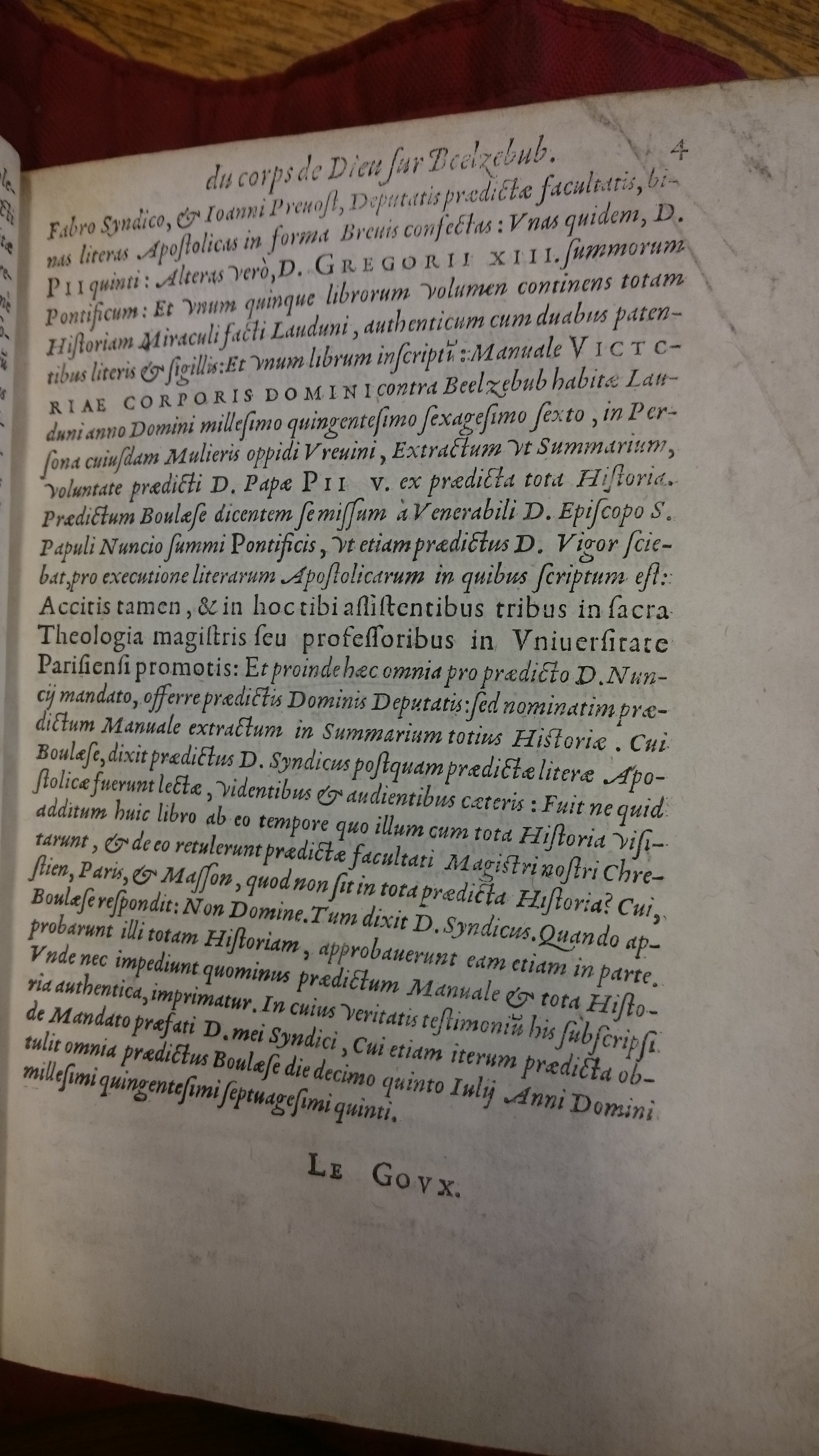 1578 - Nicolas Chesneau - Trésor et entière histoire de la triomphante victoire du corps de Dieu sur l’esprit malin - BM Lyon
