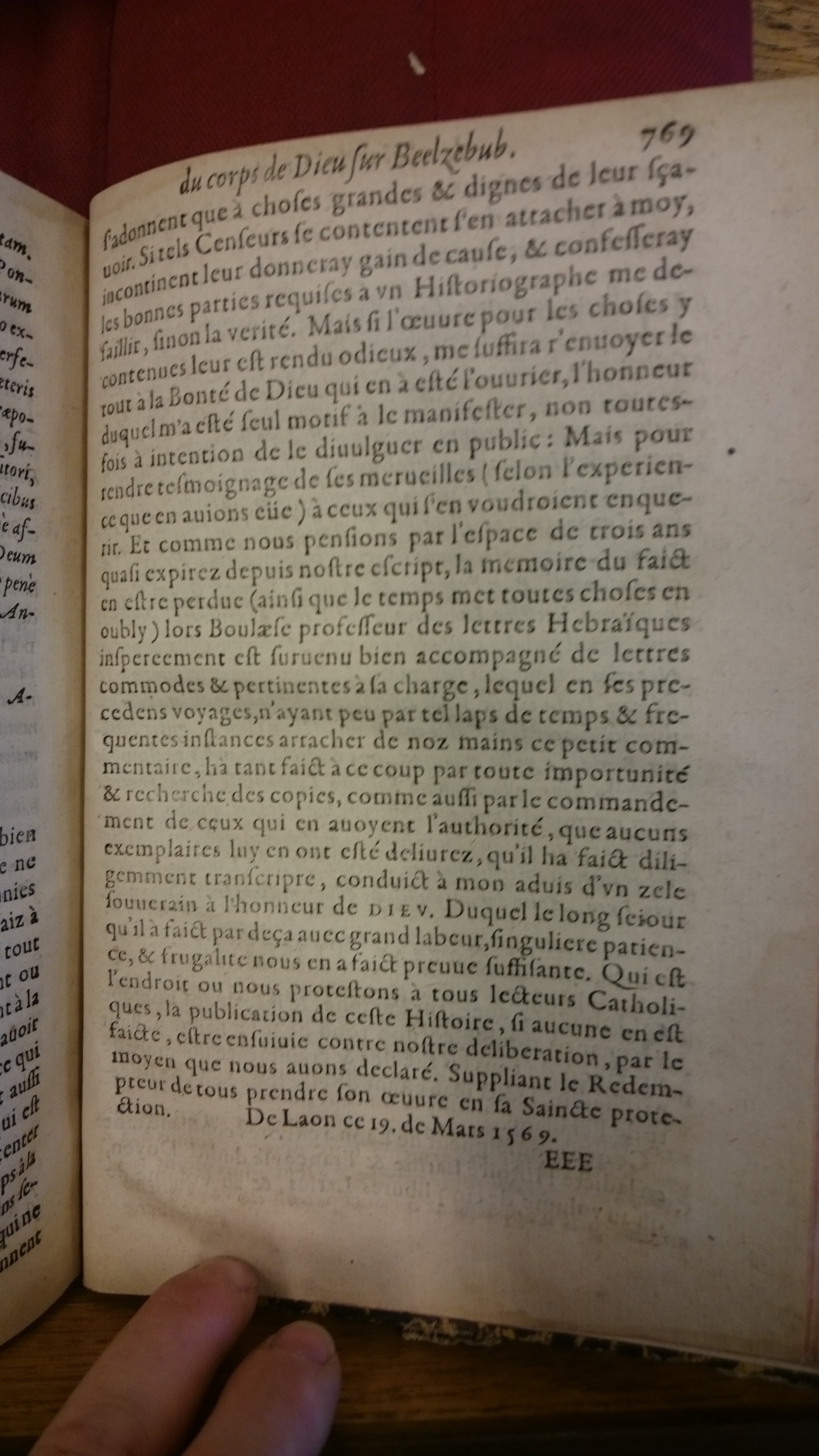 1578 - Nicolas Chesneau - Trésor et entière histoire de la triomphante victoire du corps de Dieu sur l’esprit malin - BM Lyon