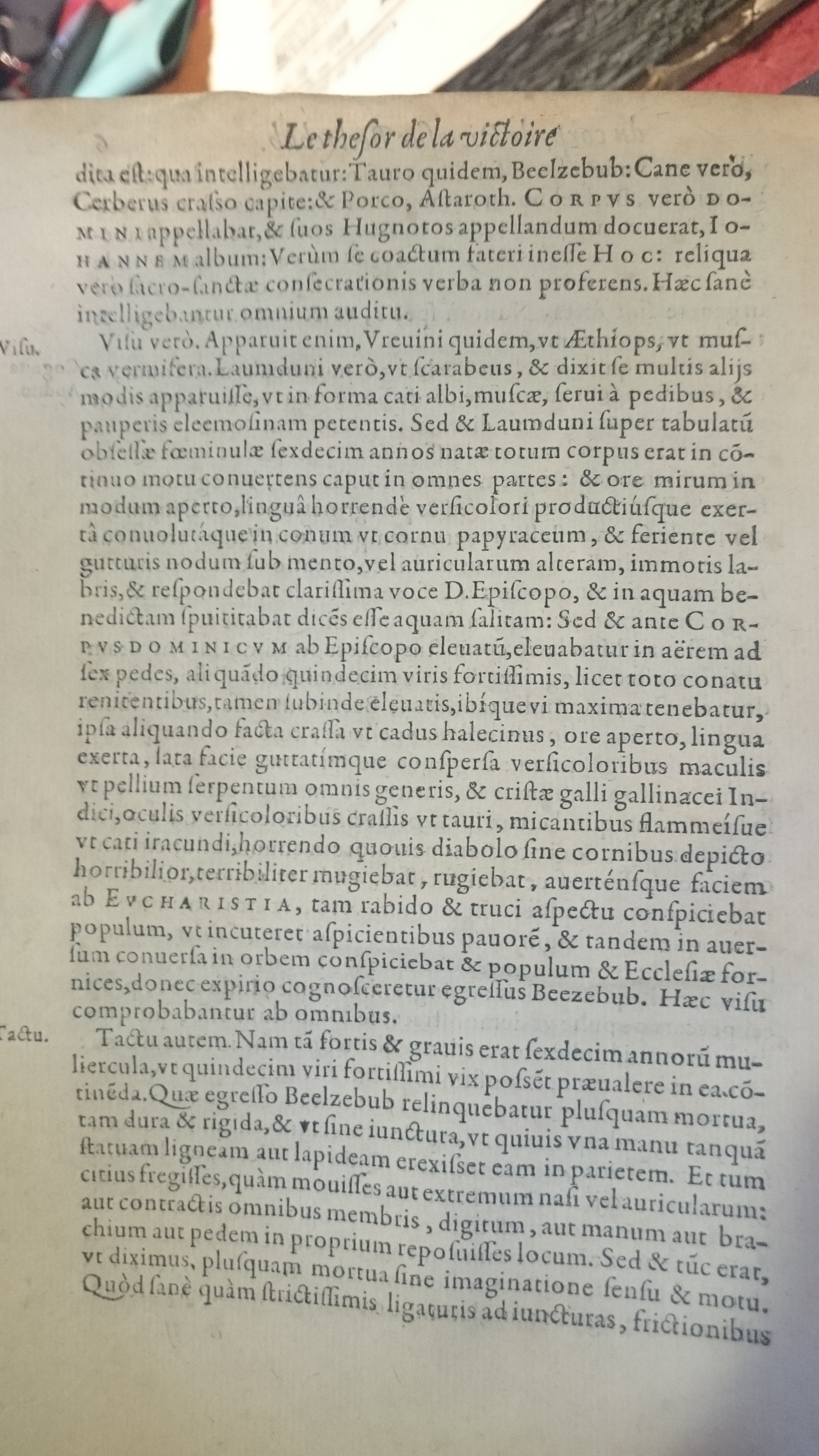 1578 - Nicolas Chesneau - Trésor et entière histoire de la triomphante victoire du corps de Dieu sur l’esprit malin - BM Amiens