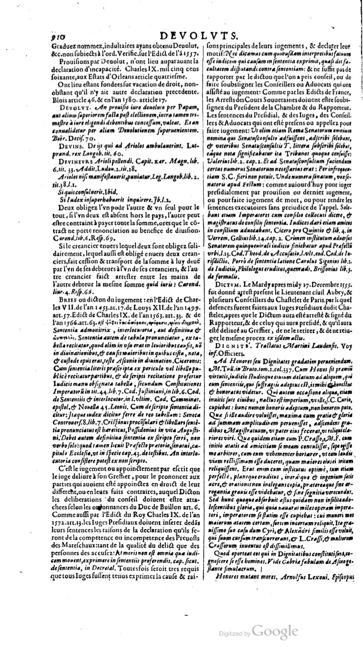 1629 - Veuve Nicolas Buon - Trésor du droit français (21754 T. 1) - BM Lyon