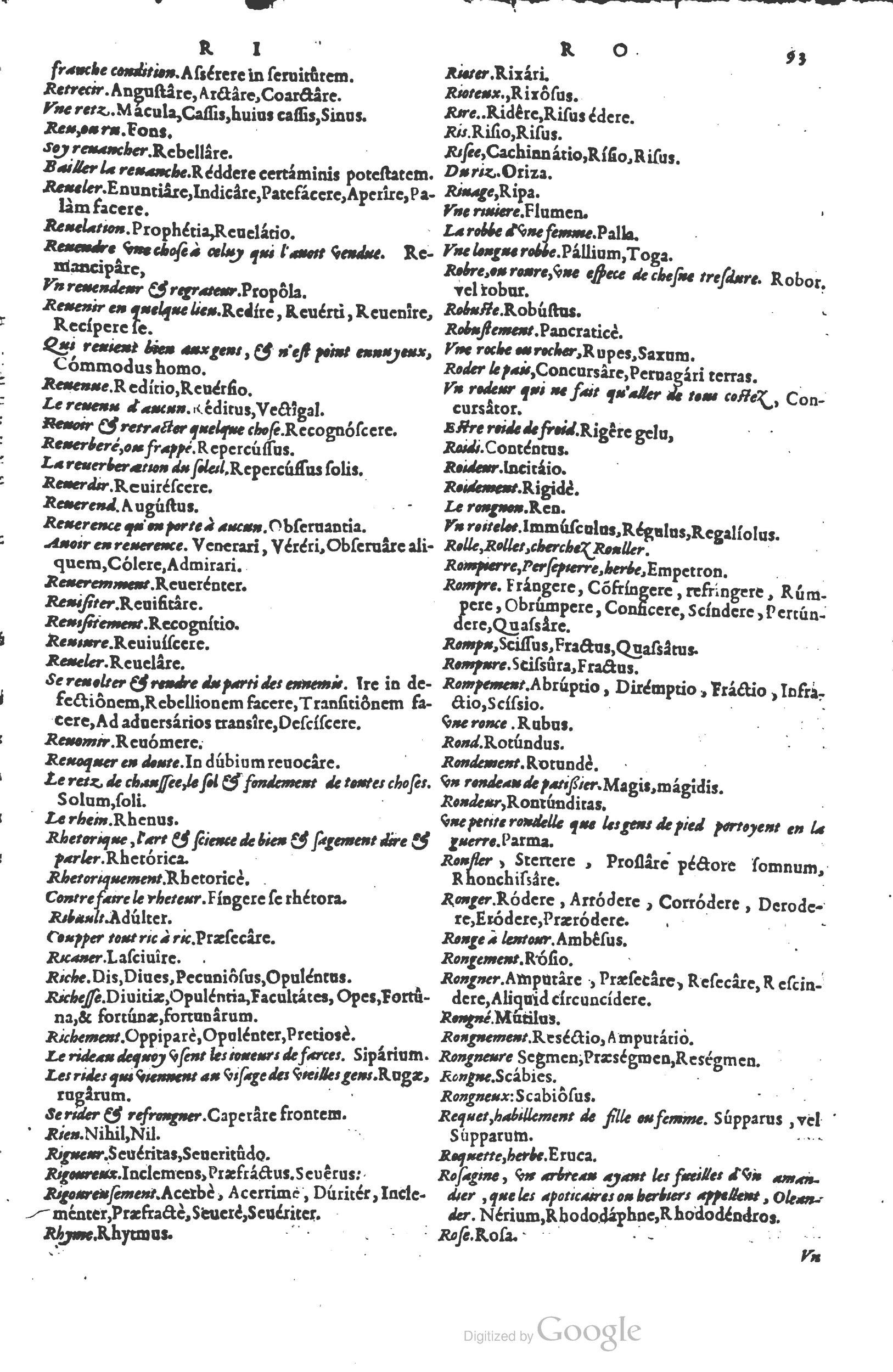1578 - Louis Cloquemin - Trésor des mots et traits français - BSB Munich