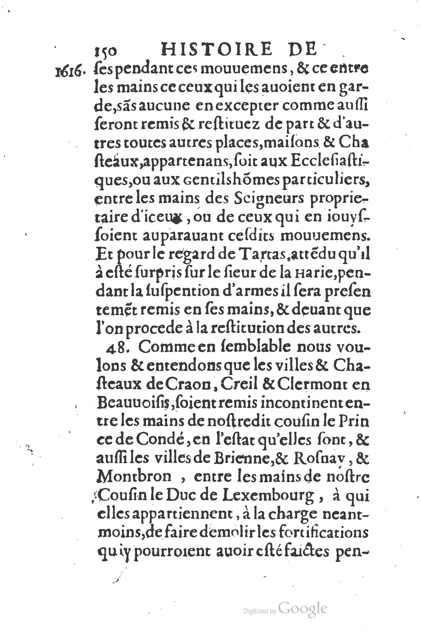 1626 - Joseph Bouillerot - Trésor de l’histoire générale de notre temps - BSB Munich