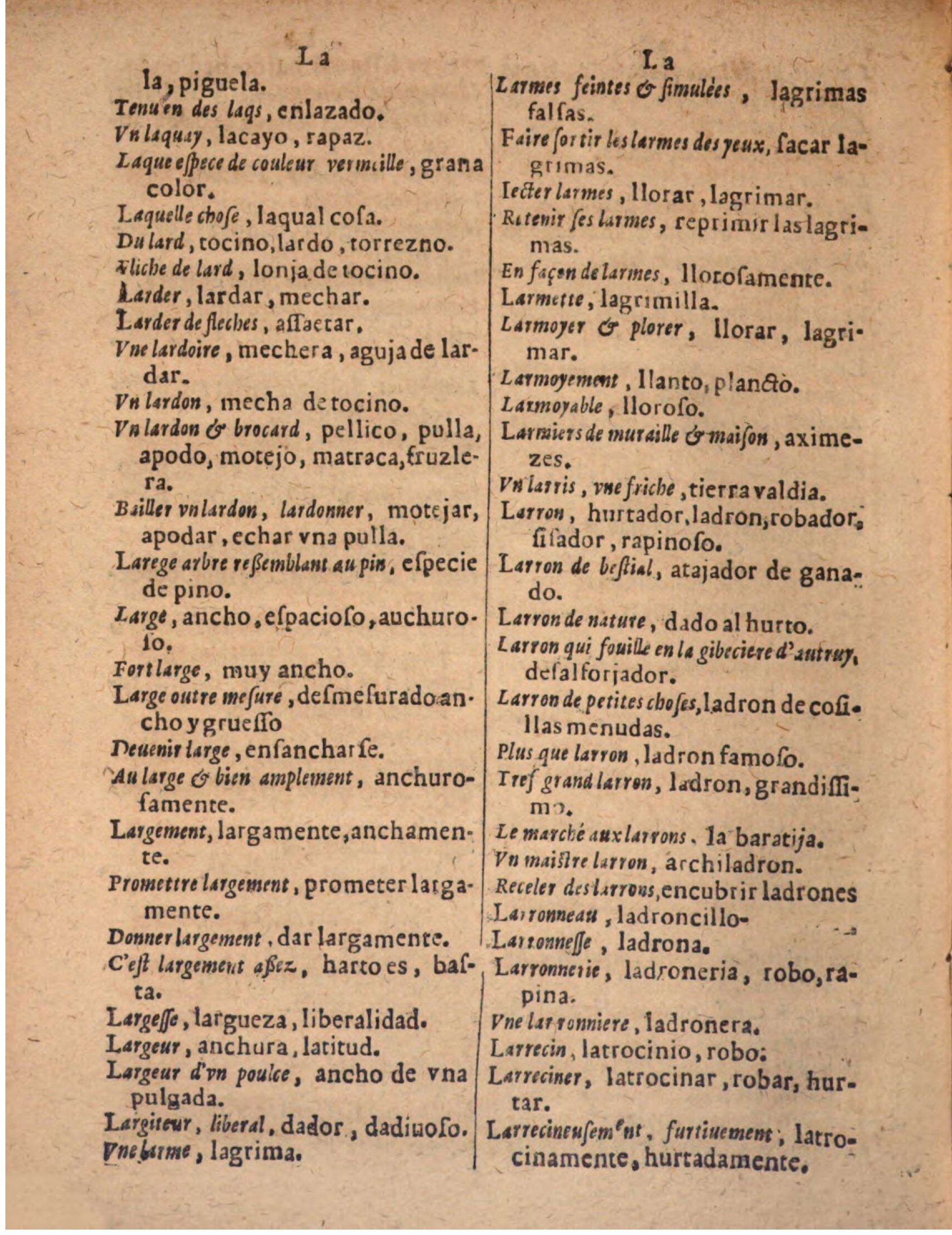 1624 - Hubert Antoine - Trésor des deux langues espagnole et française (Seconde partie) - BSB Munich