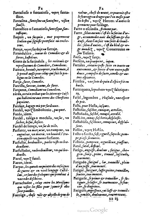 1621 - Adrian Tiffaine - Trésor des deux langues espagnole et française - BM Lyon