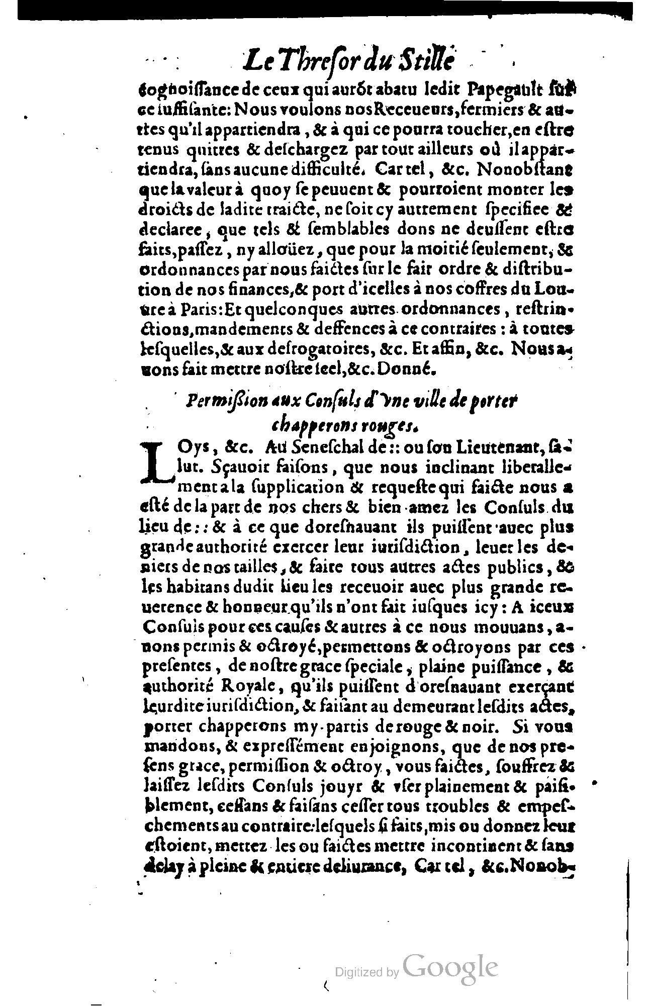 1614 - Jean Richer - Trésor du nouveau style et protocole de la chancellerie de France - BSB Munich