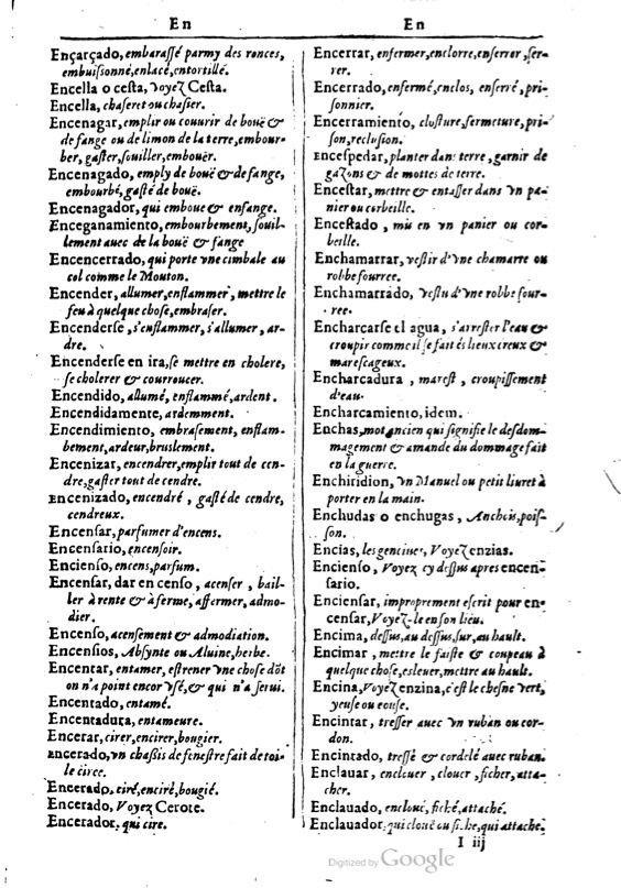 1616 - Veuve Marc Orry - Trésor des deux langues espagnole et française (Première et Seconde parties) - BM Lyon
