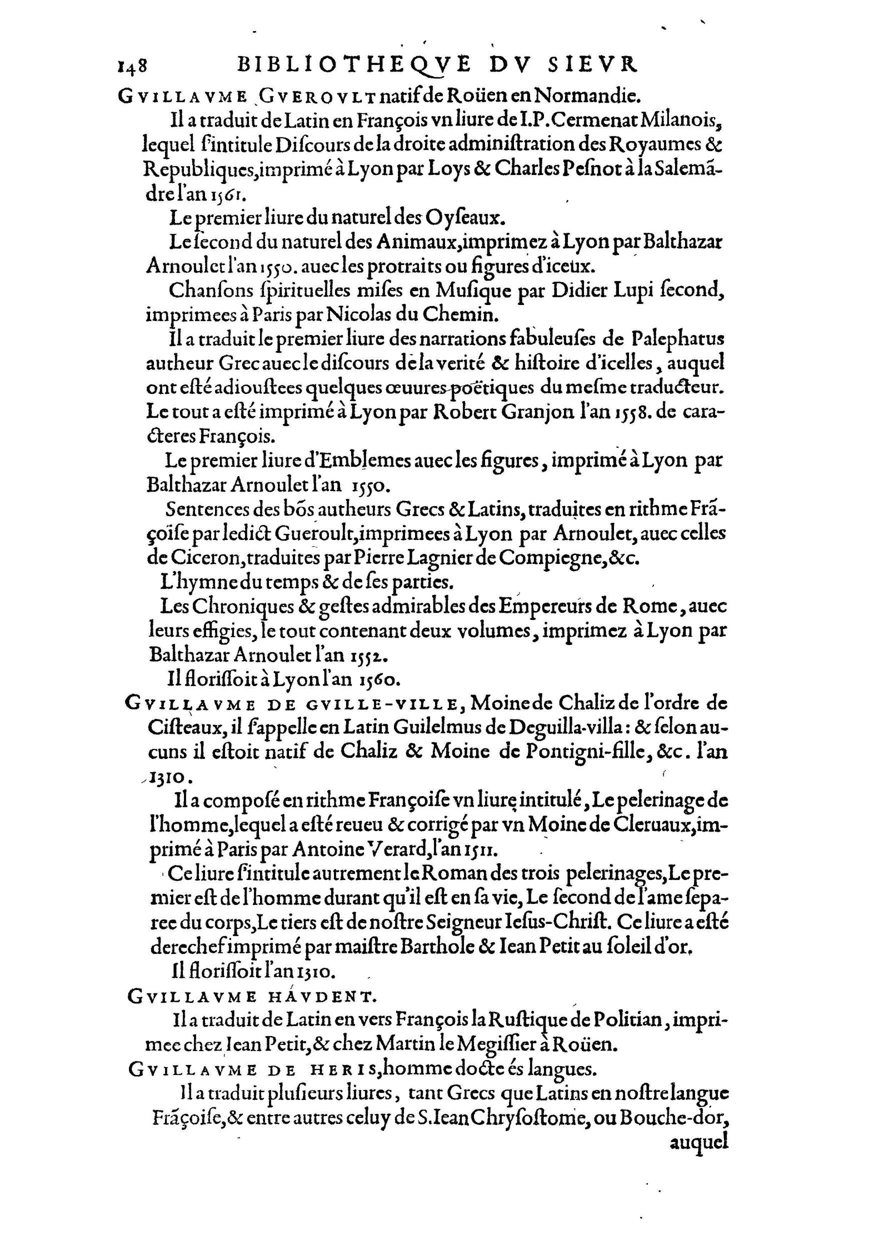 1584 - Abel L&#039;Angelier - Bibliothèques françaises - BnF
