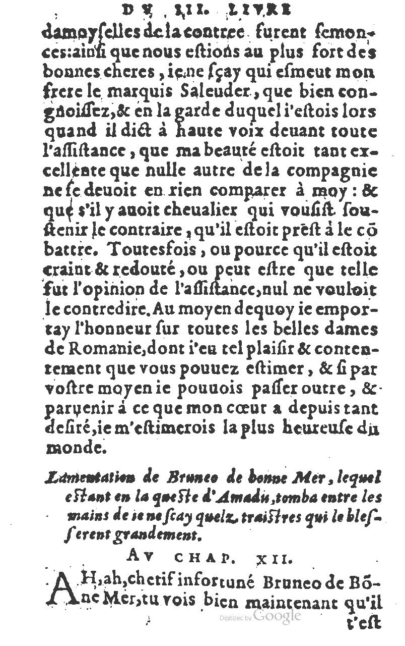 1582 - Jean Huguetan - Trésor des Amadis T. 1 - BM Lyon