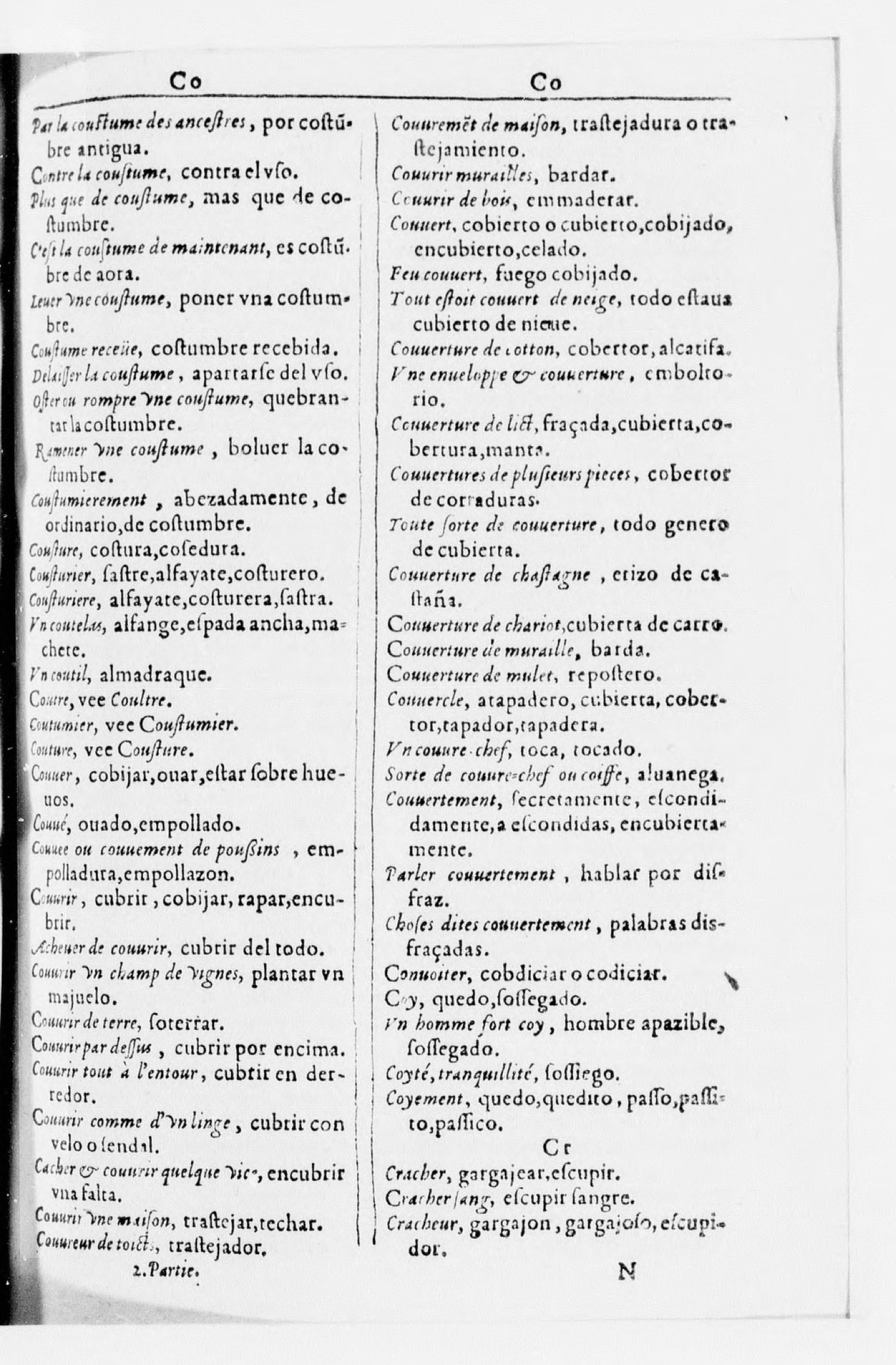 1616 - Veuve Marc Orry - Trésor des deux langues espagnole et française (Seconde partie) - BnF