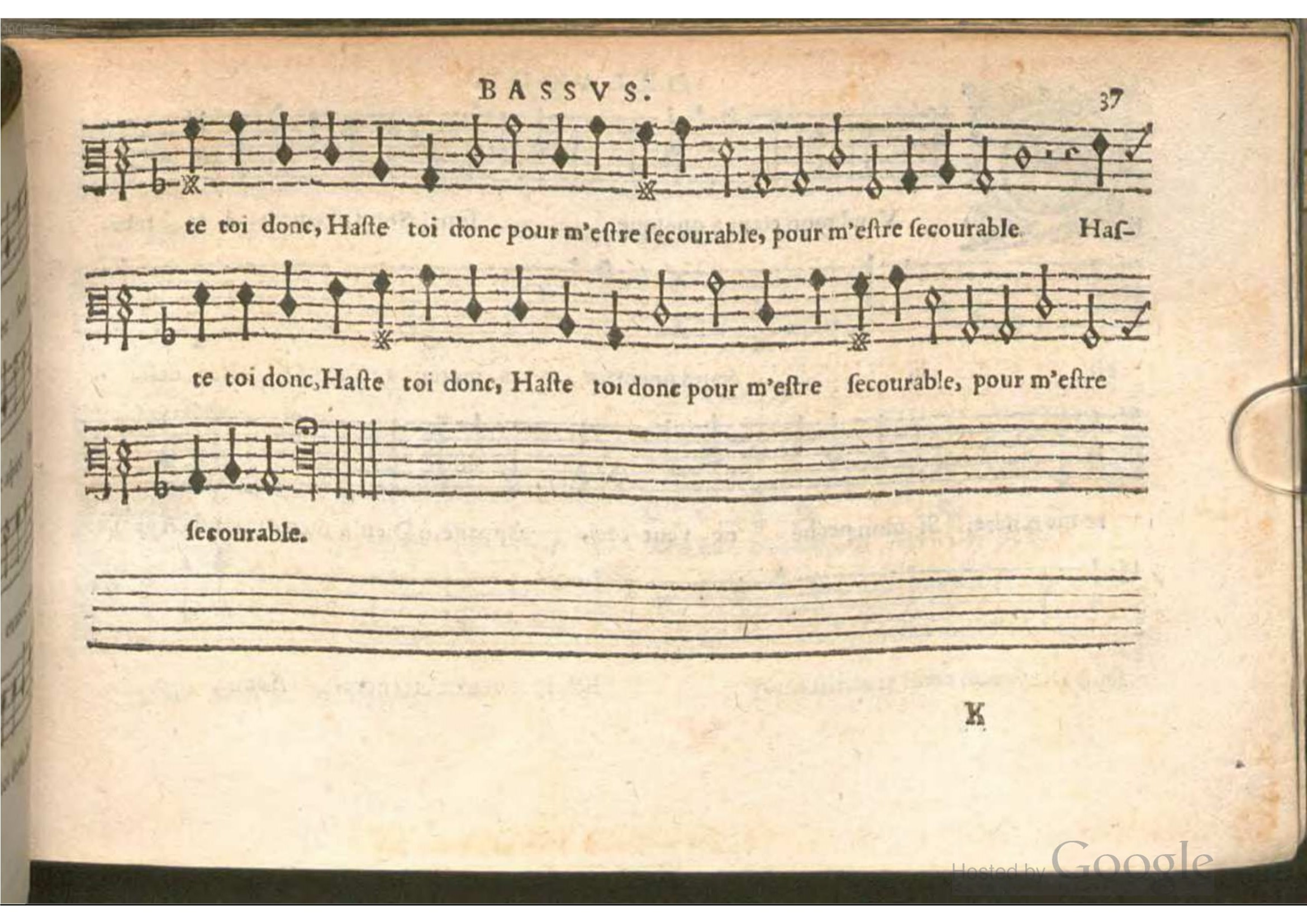 1576 - [Pierre de Saint-André] - Trésor de musique d’Orlande de Lassus Bassus - BSB Munich