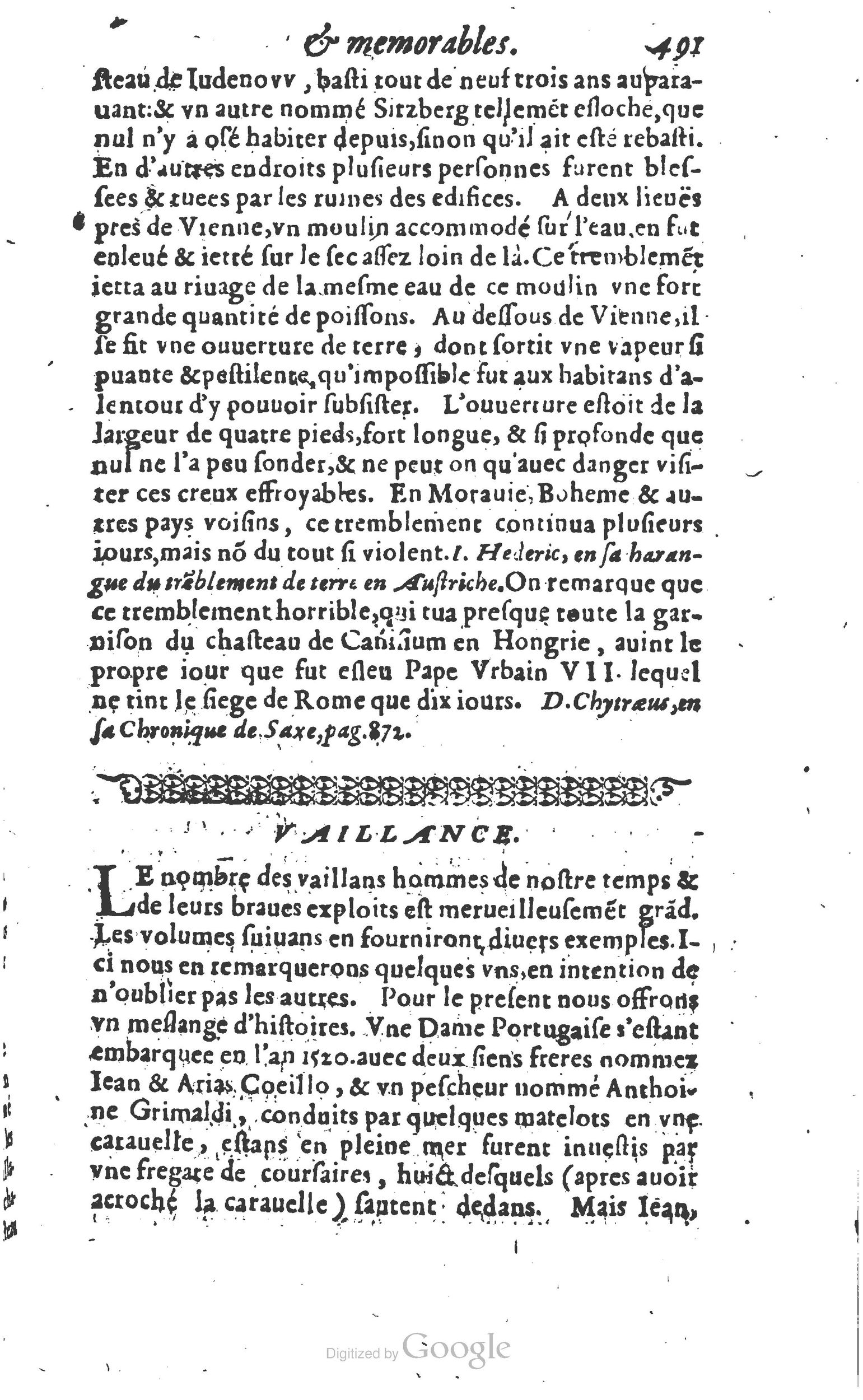 1610 - Paul Marceau - Trésor d’histoires admirables et mémorables - Princeton
