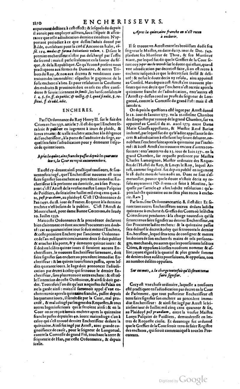 1629 - Veuve Nicolas Buon - Trésor du droit français (29620 T. 1) - BM Lyon