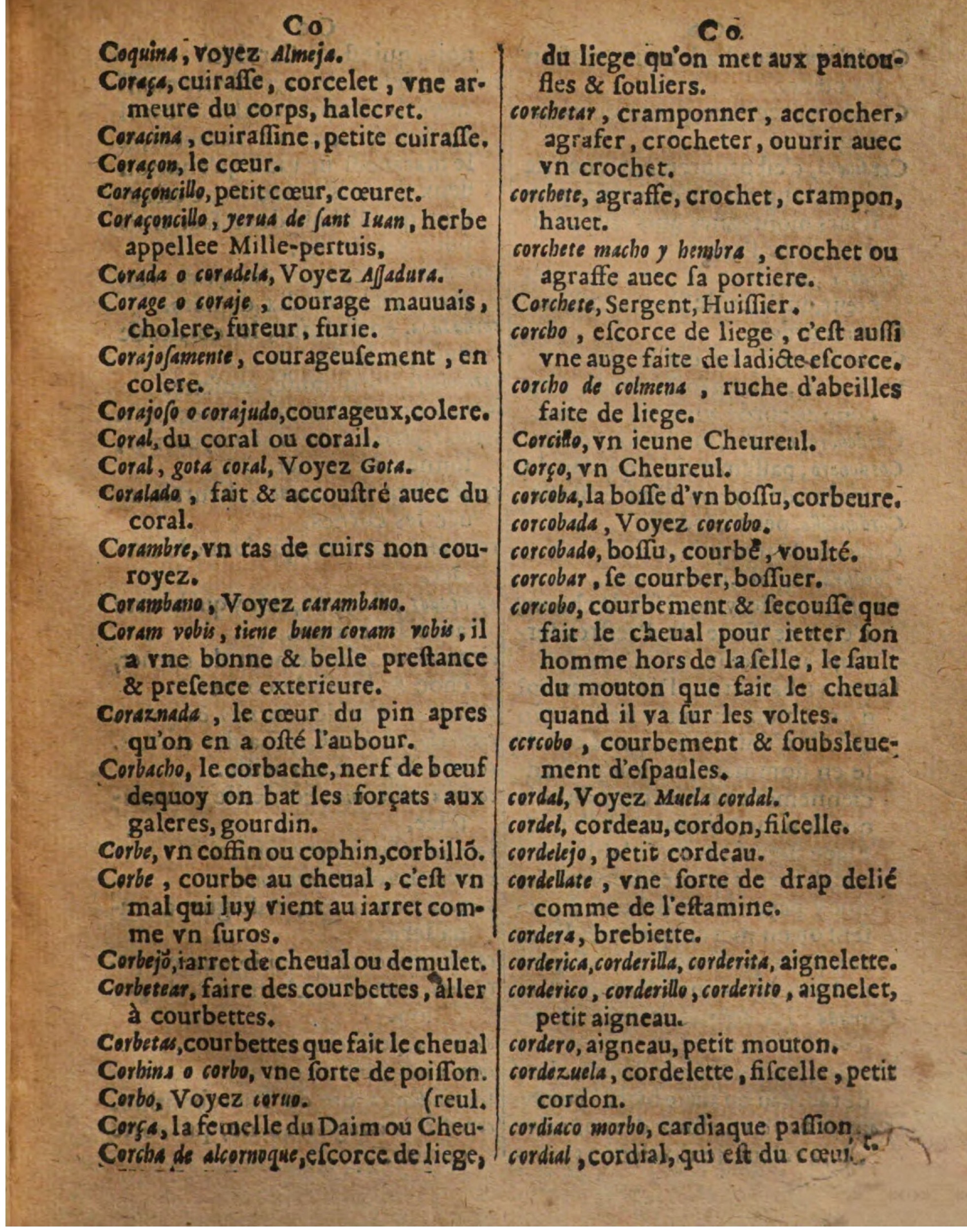 1625 - Hubert Antoine - Trésor des deux langues espagnole et française - Augsbourg