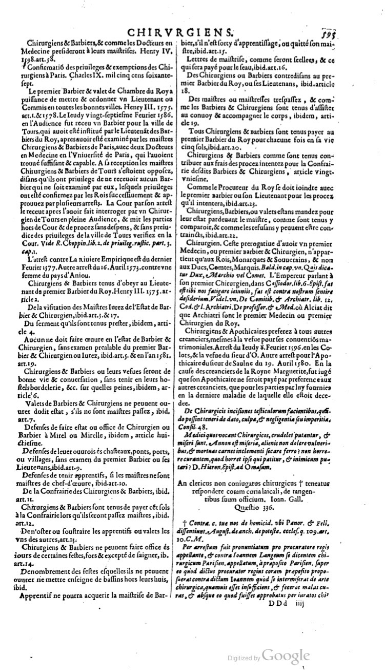 1629 - Veuve Nicolas Buon - Trésor du droit français (21754 T. 1) - BM Lyon