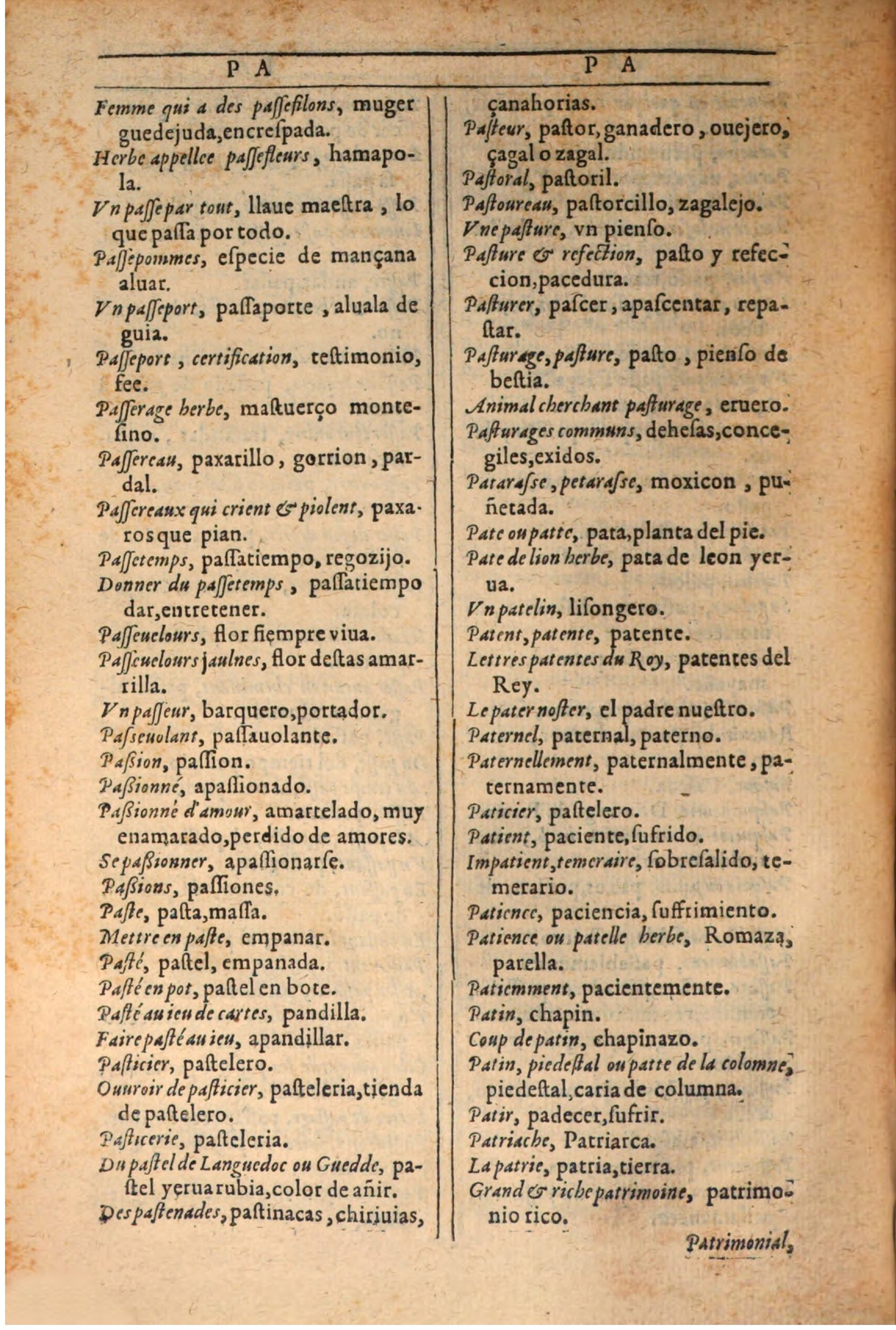 1607 - Marc Orry - Trésor des deux langues espagnole et française (Seconde partie) - BSB Munich