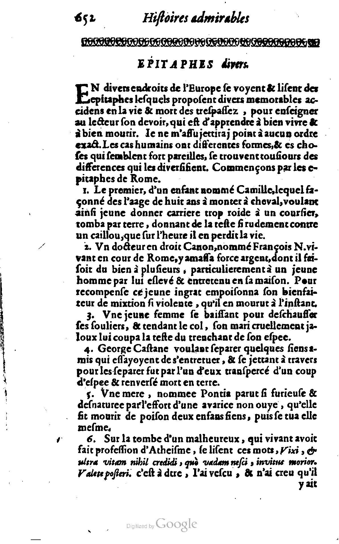 1628 - Jacques Crespin - Trésor d’histoires admirables et mémorables - BSB Munich 1628 - Jacques Crespin - Trésor d’histoires admirables et mémorables - BSB Munich
