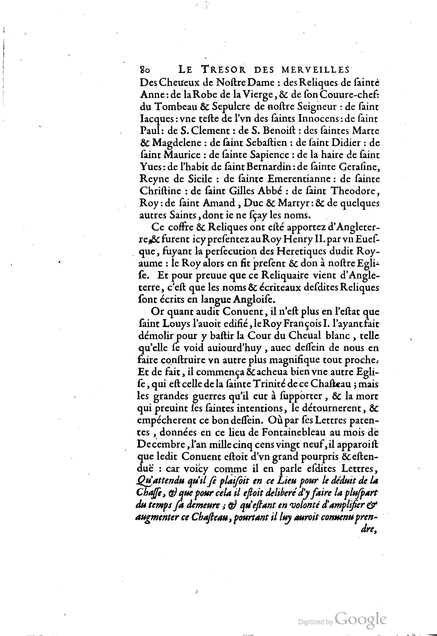 1642 - Sébastien Cramoisy - Trésor des merveilles de la maison royale de Fontainebleau - BM Lyon 1642 - Sébastien Cramoisy - Trésor des merveilles de la maison royale de Fontainebleau - BM Lyon