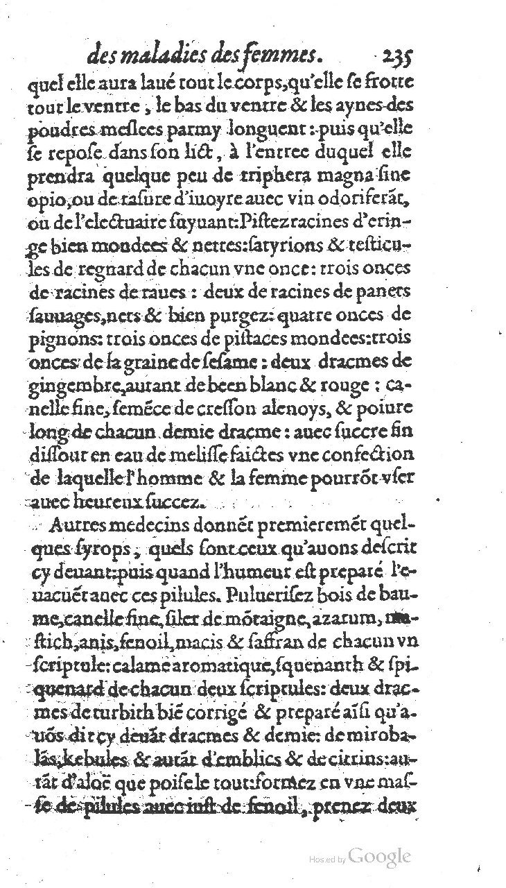 1585 - Jacques du Puis - Trésor des remèdes secrets pour les maladies des femmes - BnF 1585 - Jacques du Puis - Trésor des remèdes secrets pour les maladies des femmes - BnF