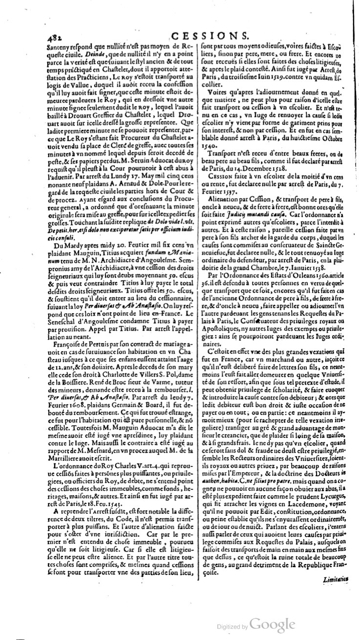 1629 - Veuve Nicolas Buon - Trésor du droit français (21754 T. 1) - BM Lyon
