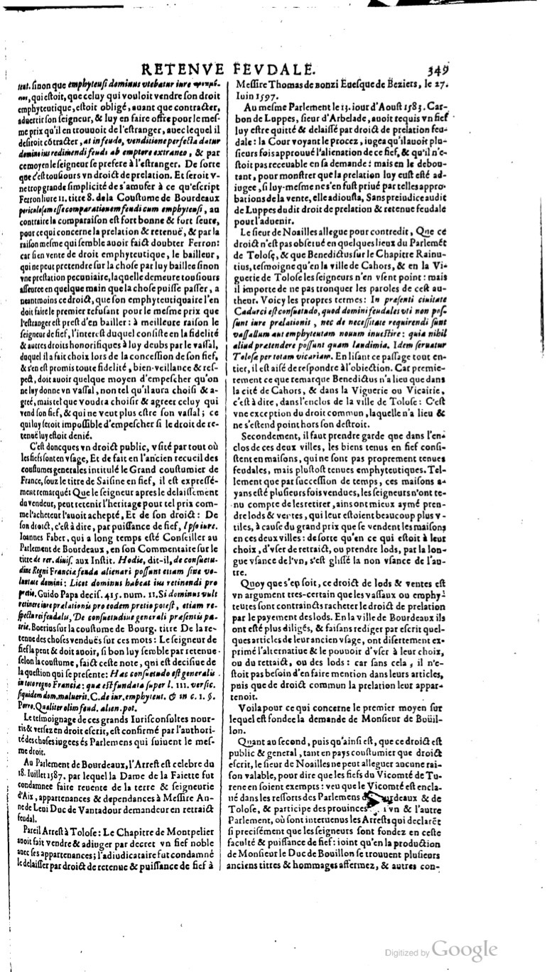 1629 - Veuve Nicolas Buon - Trésor du droit français (21754 T. 3) - BM Lyon