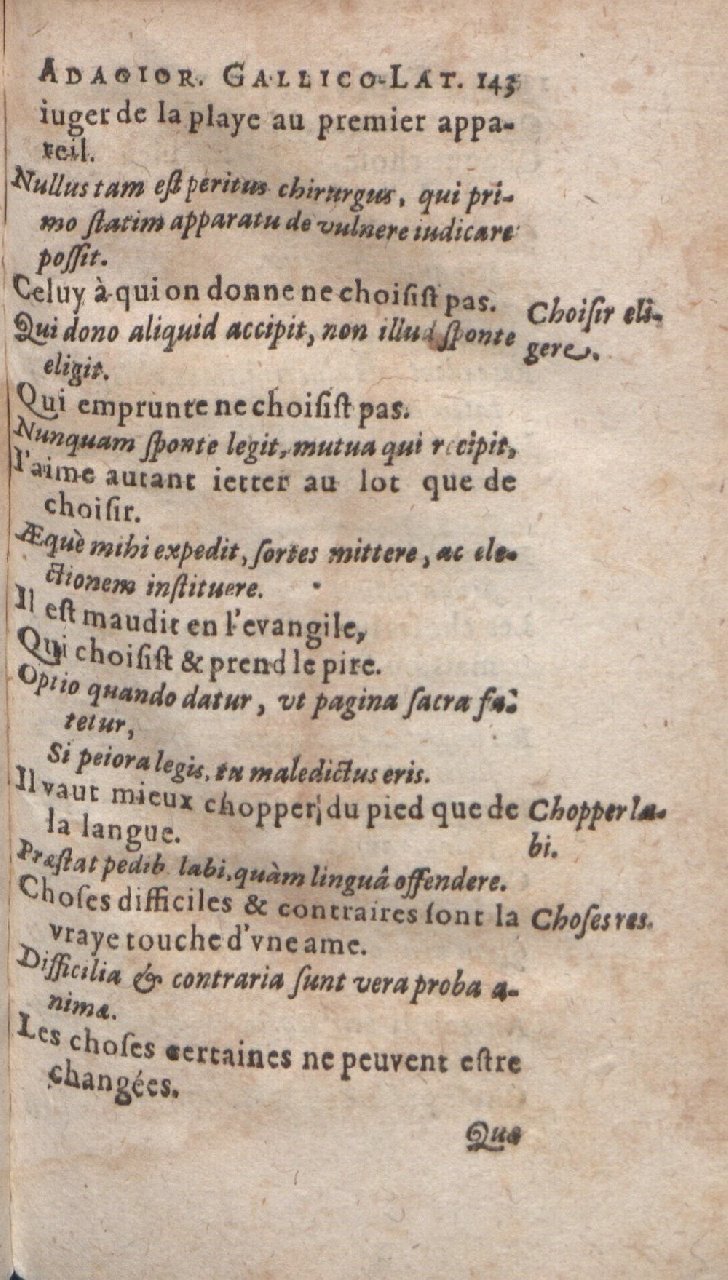 1612 - Dominicus Custos - Trésor des proverbes français  - Bibliopol-Olomuc