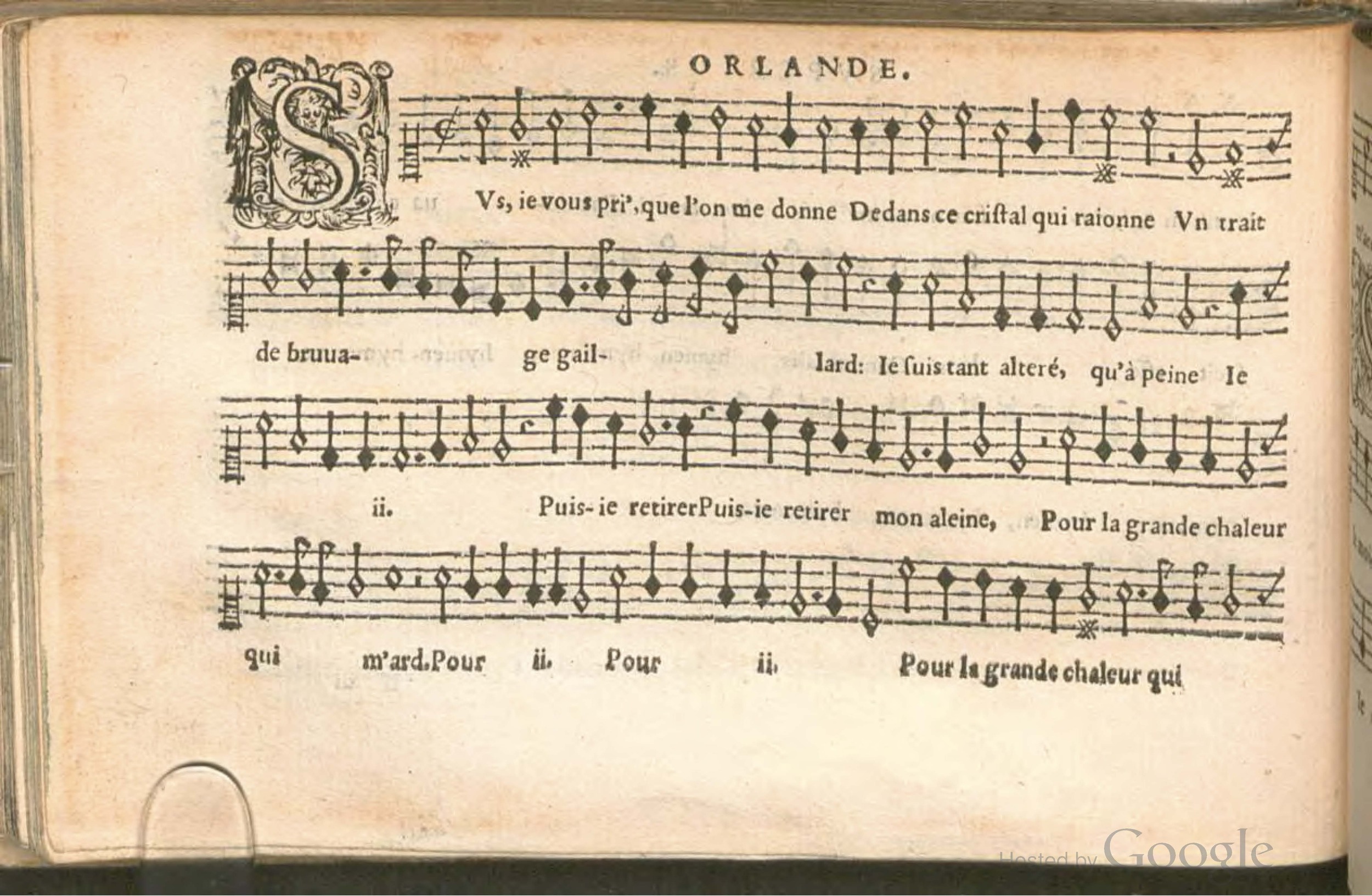 1576 - [Pierre de Saint-André] - Trésor de musique d’Orlande de Lassus Superius - BSB Munich